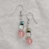 Icy Pink Snowman Dangle Earrings