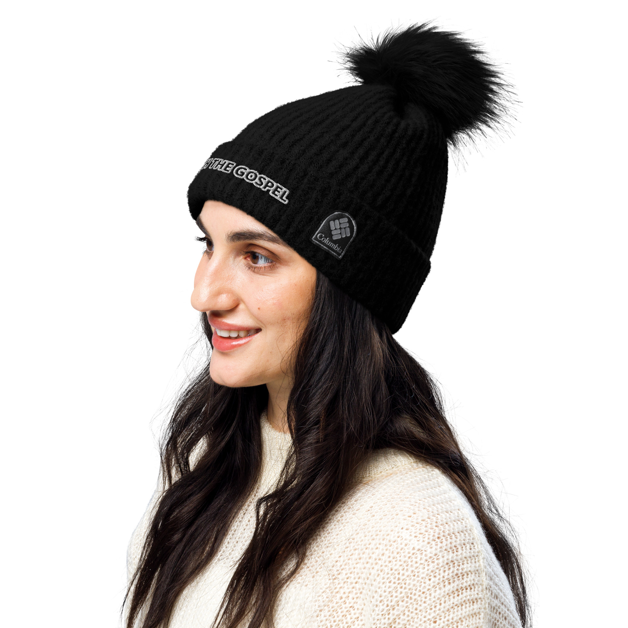 Columbia Brand "Preach the Gospel" Embroidered Pom-Pom Beanie - Image 3
