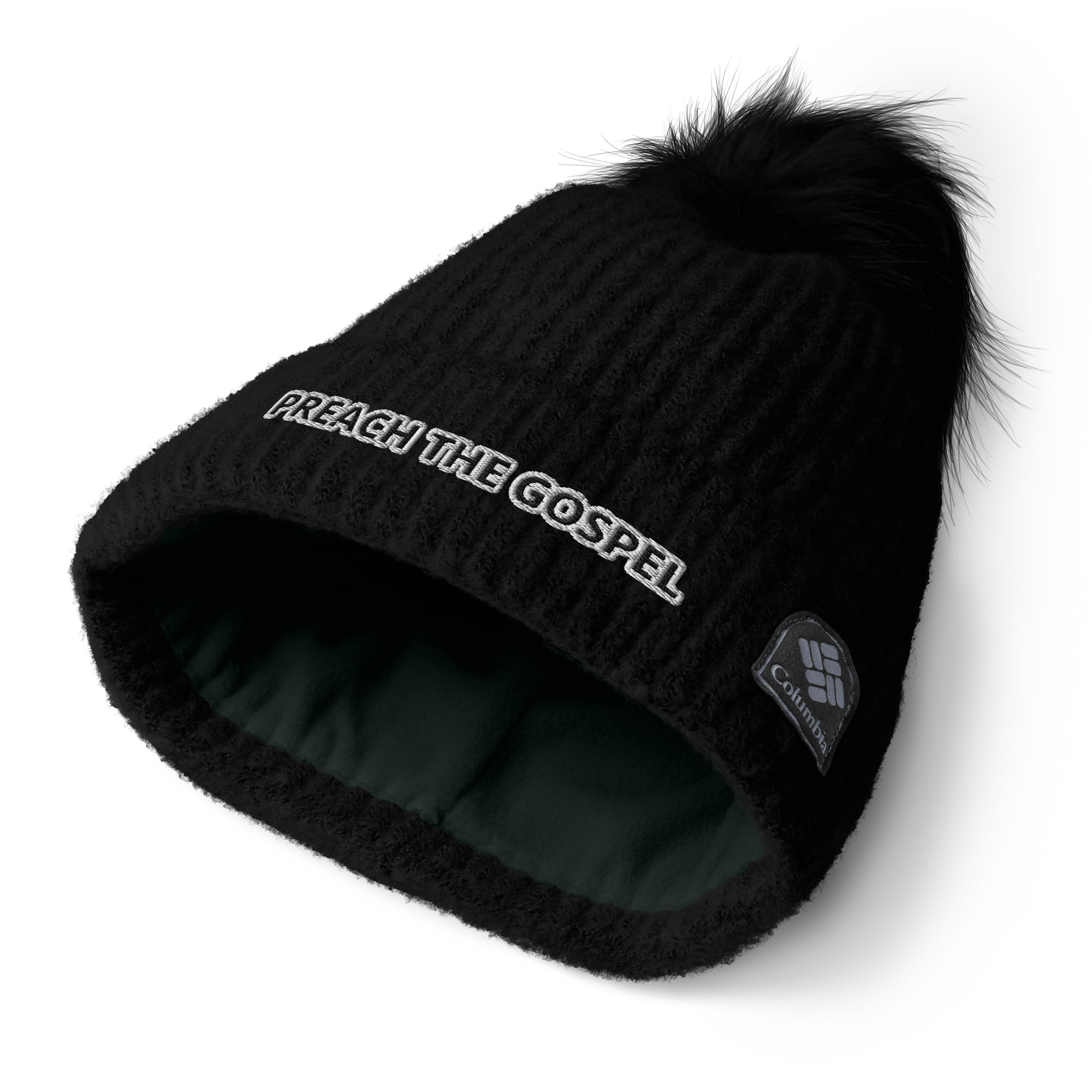 Columbia Brand "Preach the Gospel" Embroidered Pom-Pom Beanie - Image 4