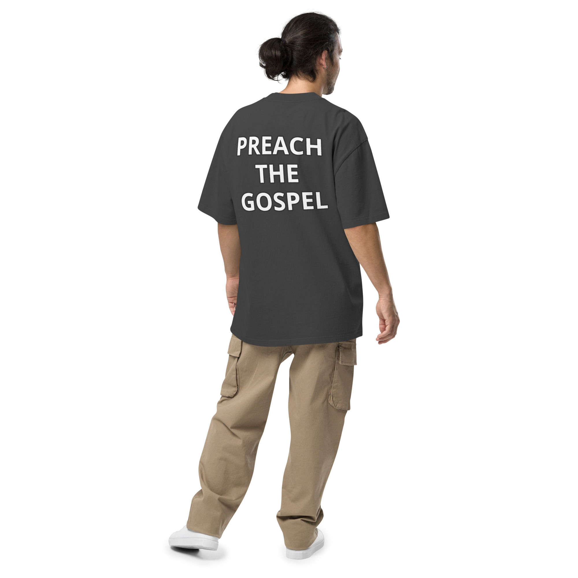 Preach the Gospel Oversized Faded T-shirt - Image 2