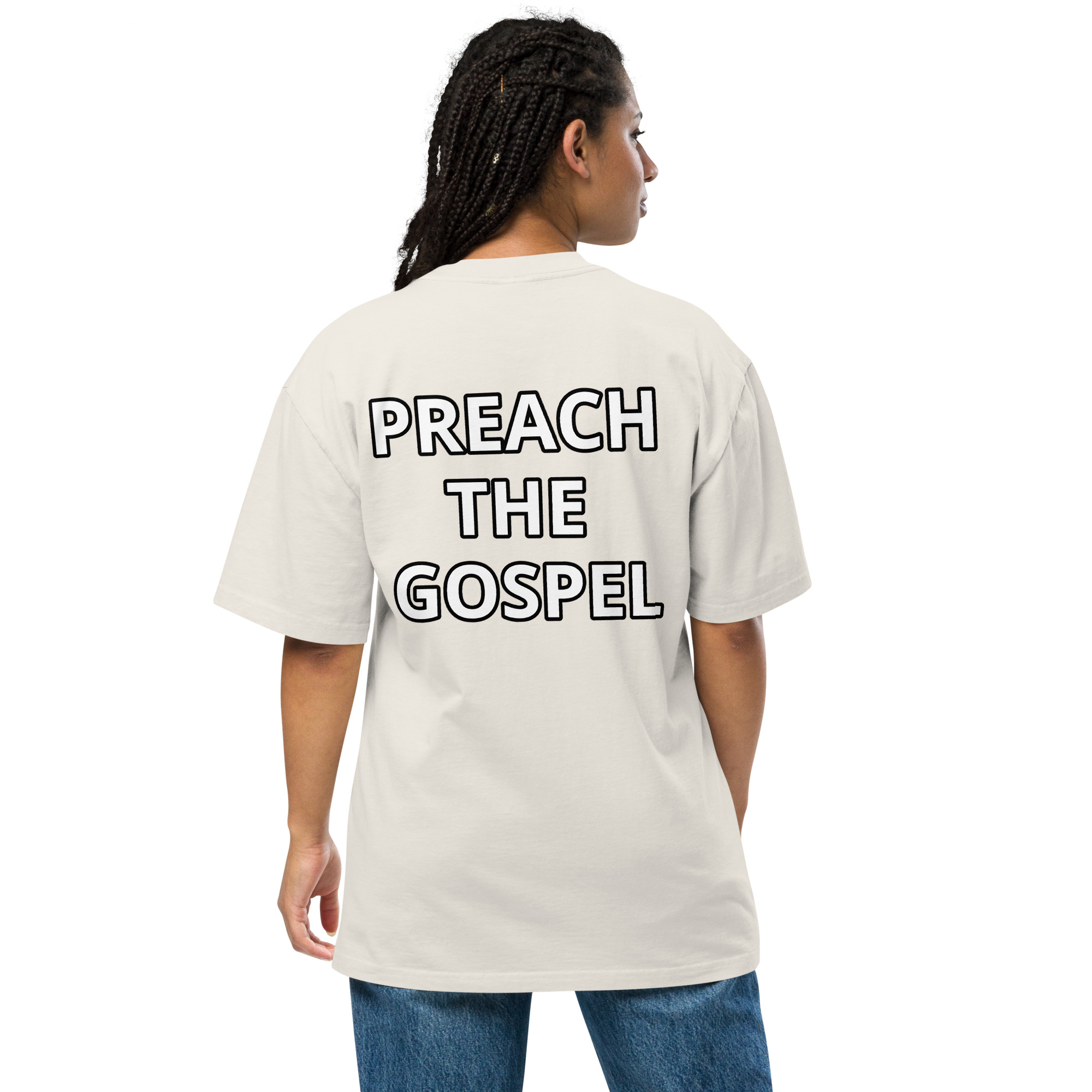Preach the Gospel Oversized Faded T-shirt - Image 20