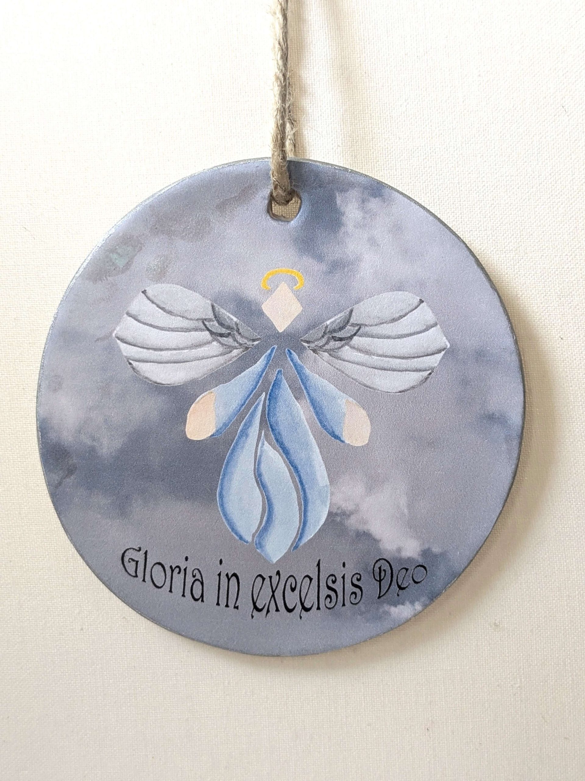 Christmas Angel Ornament with Gloria in Excelsis Deo