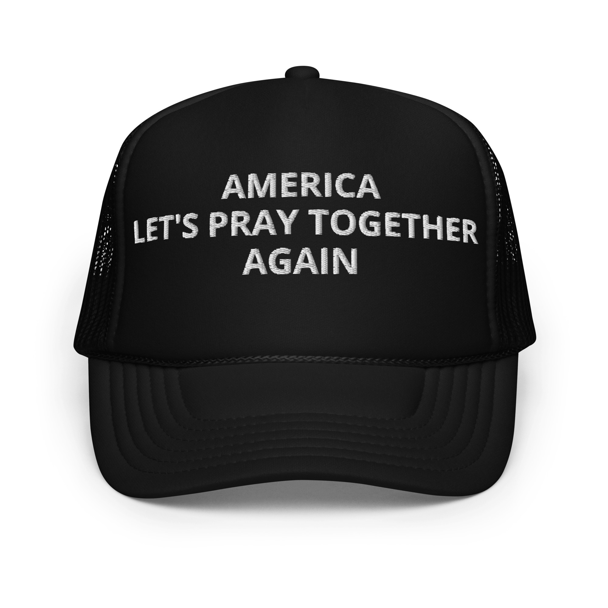 America Let's Pray Together Again Foam Trucker Hat - Image 6