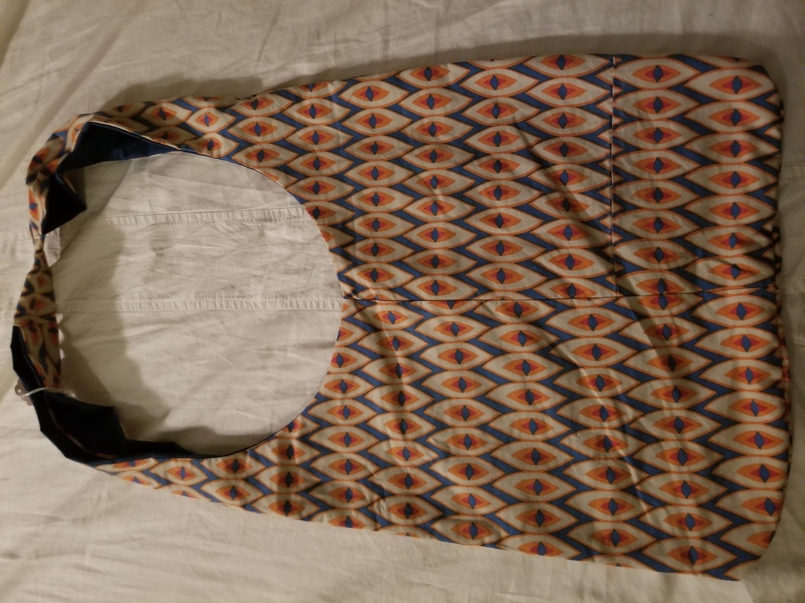 "hobo style" bag (blue and orange) - Image 2