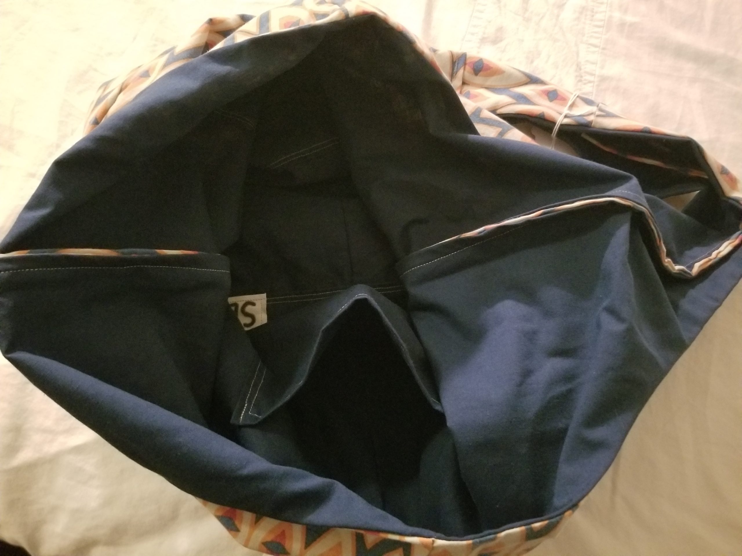 "hobo style" bag (blue and orange) - Image 3
