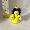 Bright yellow mini angel ornament