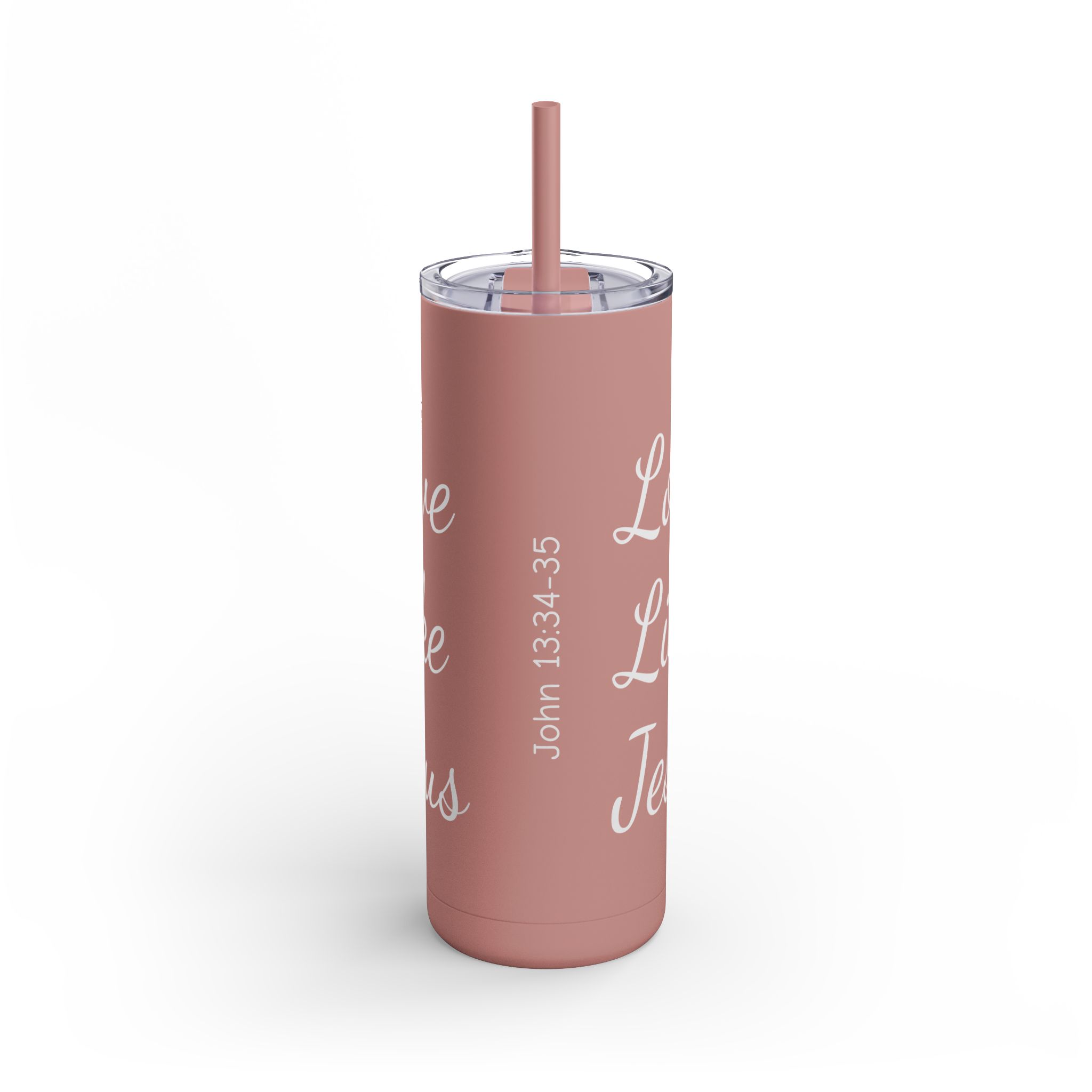 Love Like Jesus Skinny Matte Tumbler, 20oz - Image 2