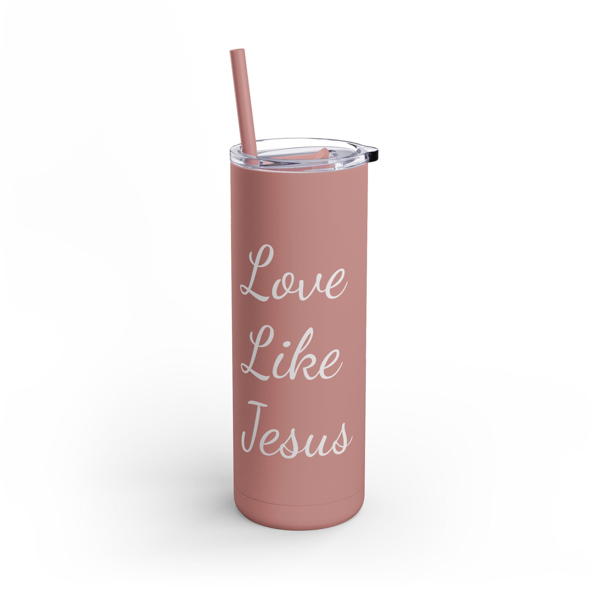 Love Like Jesus Skinny Matte Tumbler, 20oz - Image 4
