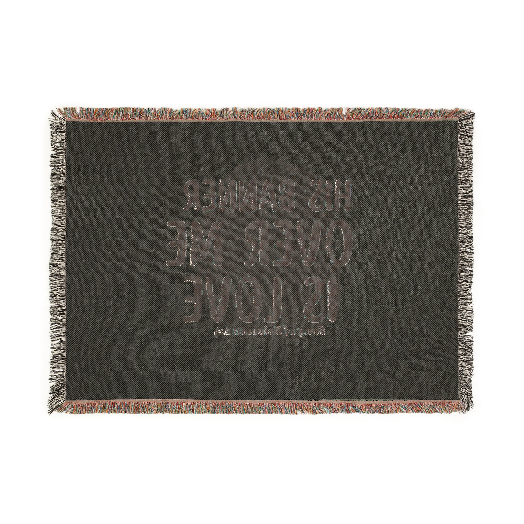 Personalized His Banner Over Me Is Love Christian Woven Blanket - Image 2