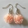 Pink Rose Dangle Earrings