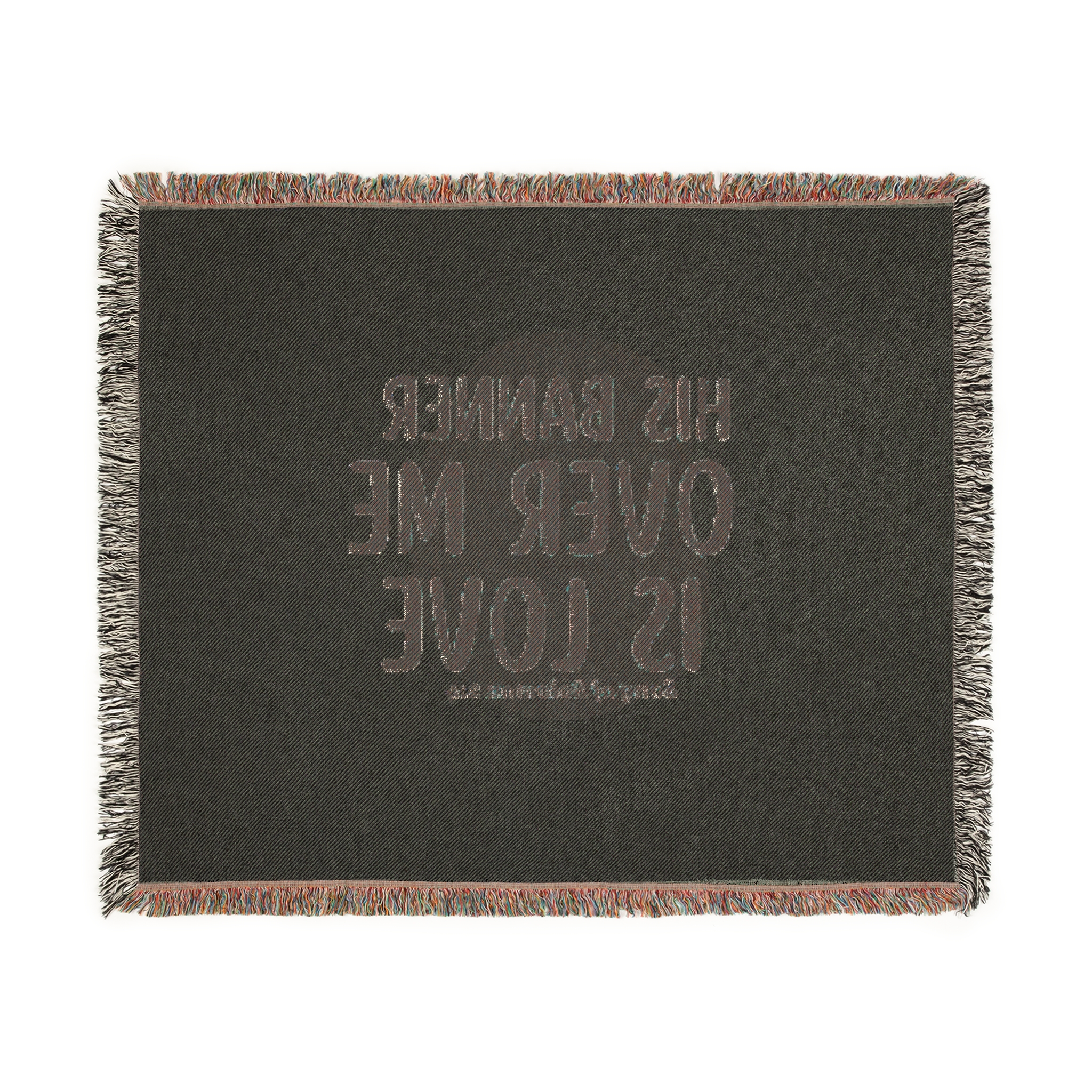 Personalized His Banner Over Me Is Love Christian Woven Blanket - Image 4