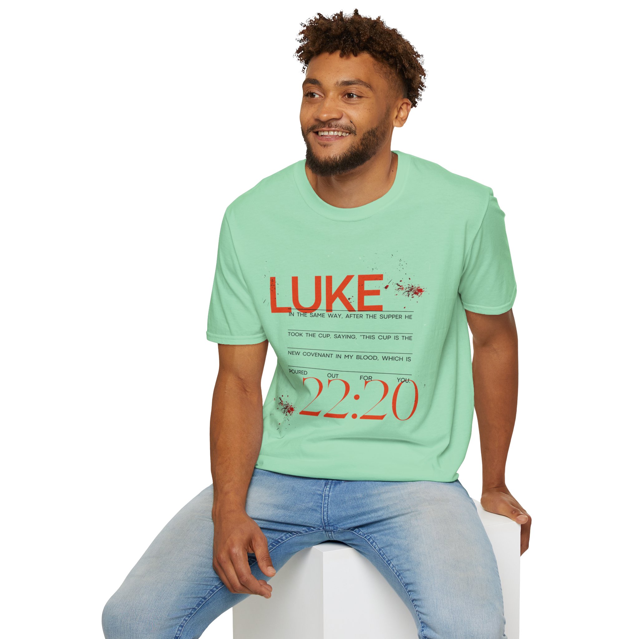 Luke 22:20 Unisex Soft Style Easter Christian T-Shirt - Image 48