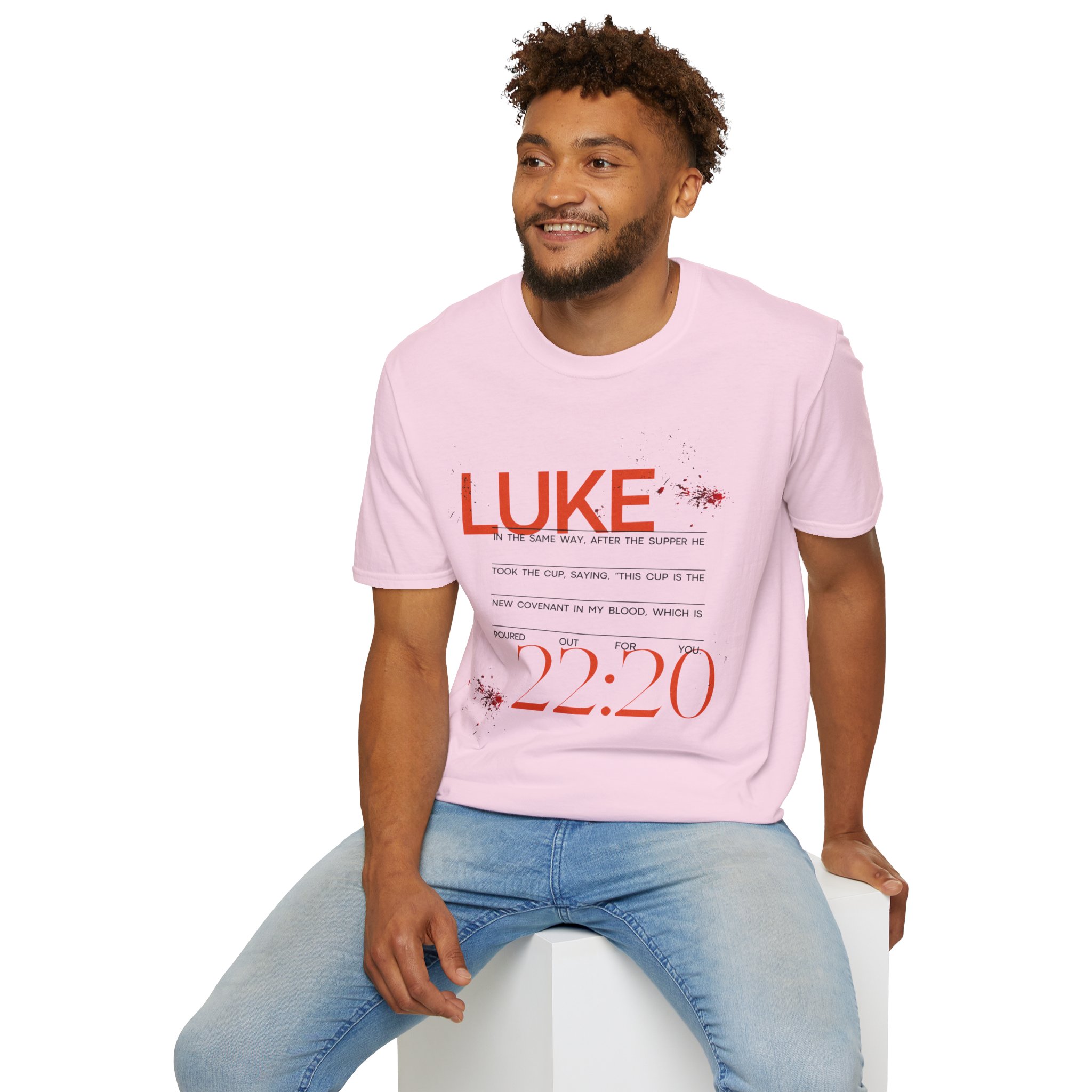 Luke 22:20 Unisex Soft Style Easter Christian T-Shirt - Image 63