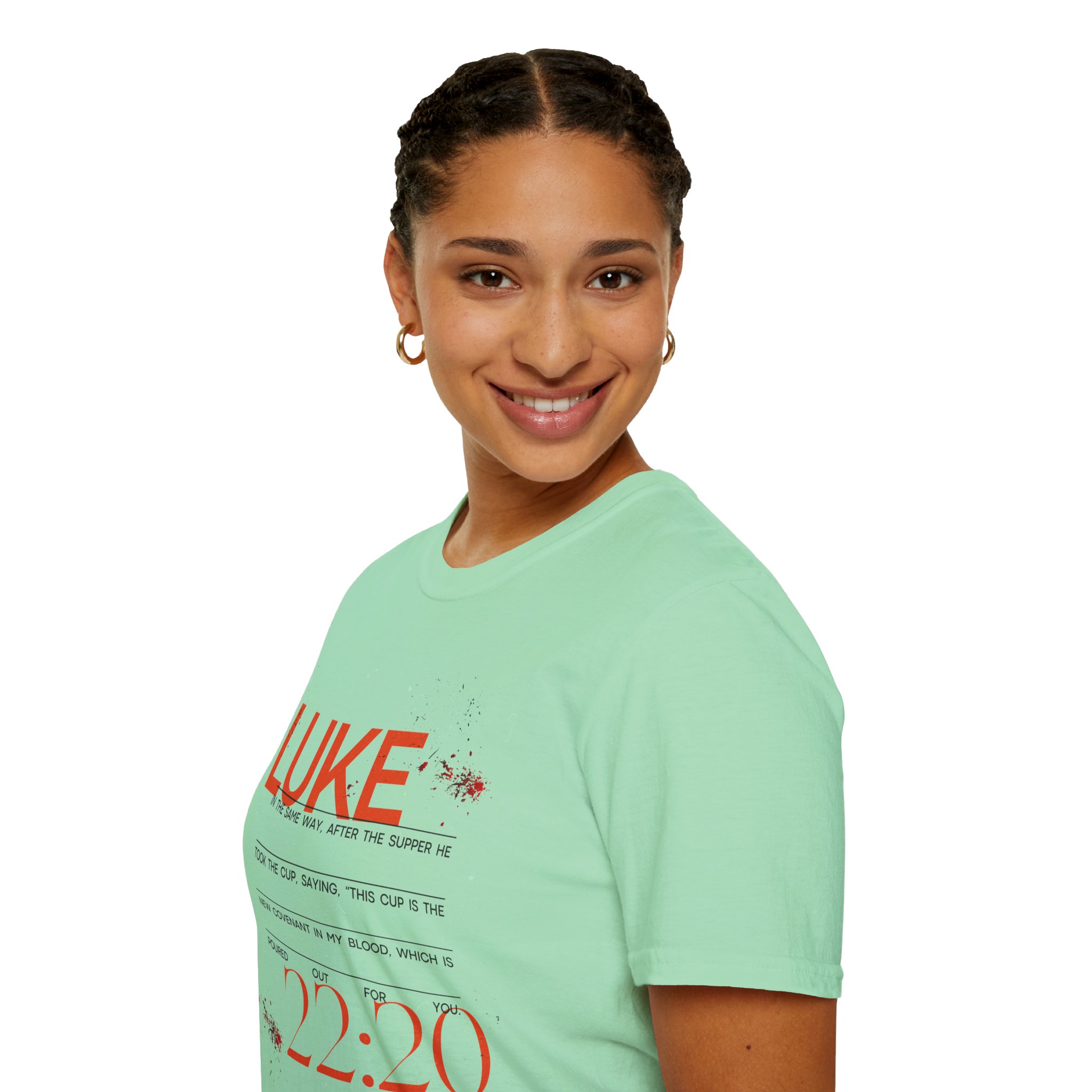 Luke 22:20 Unisex Soft Style Easter Christian T-Shirt - Image 47