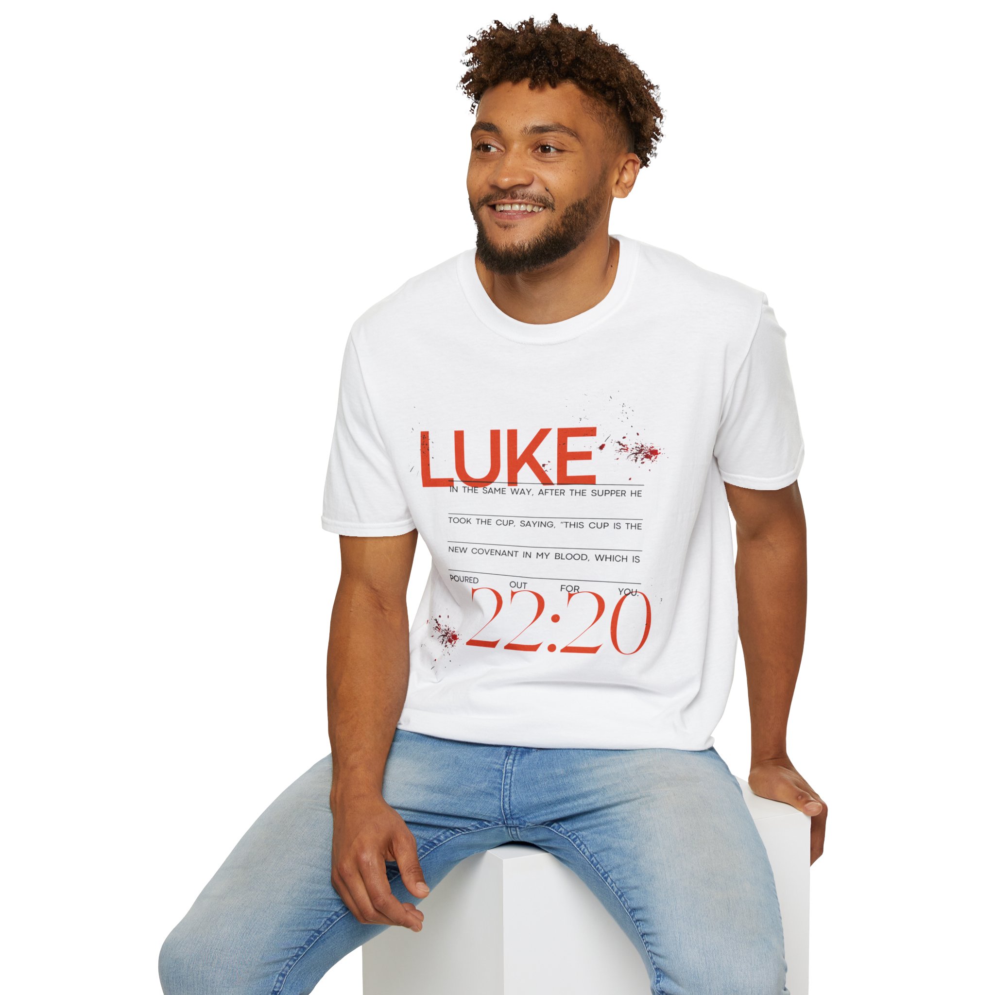 Luke 22:20 Unisex Soft Style Easter Christian T-Shirt - Image 13
