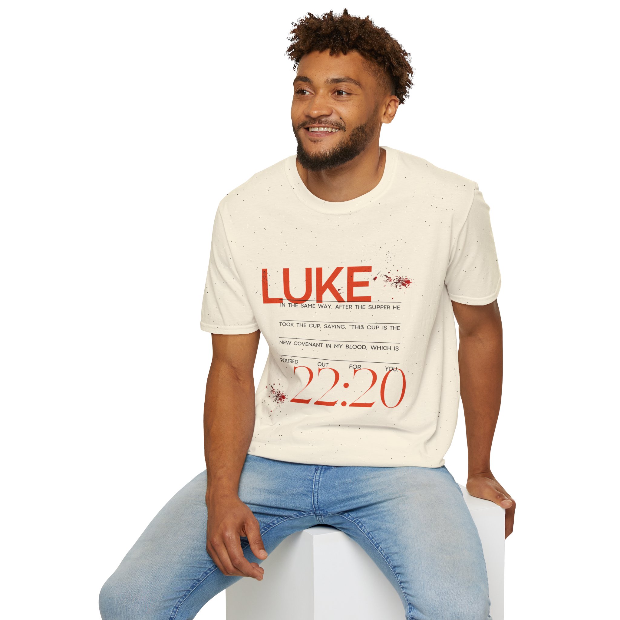 Luke 22:20 Unisex Soft Style Easter Christian T-Shirt - Image 34