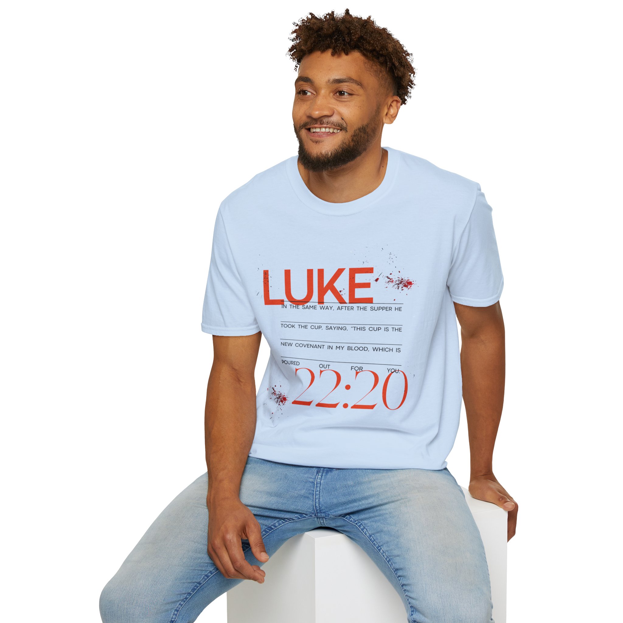 Luke 22:20 Unisex Soft Style Easter Christian T-Shirt - Image 56