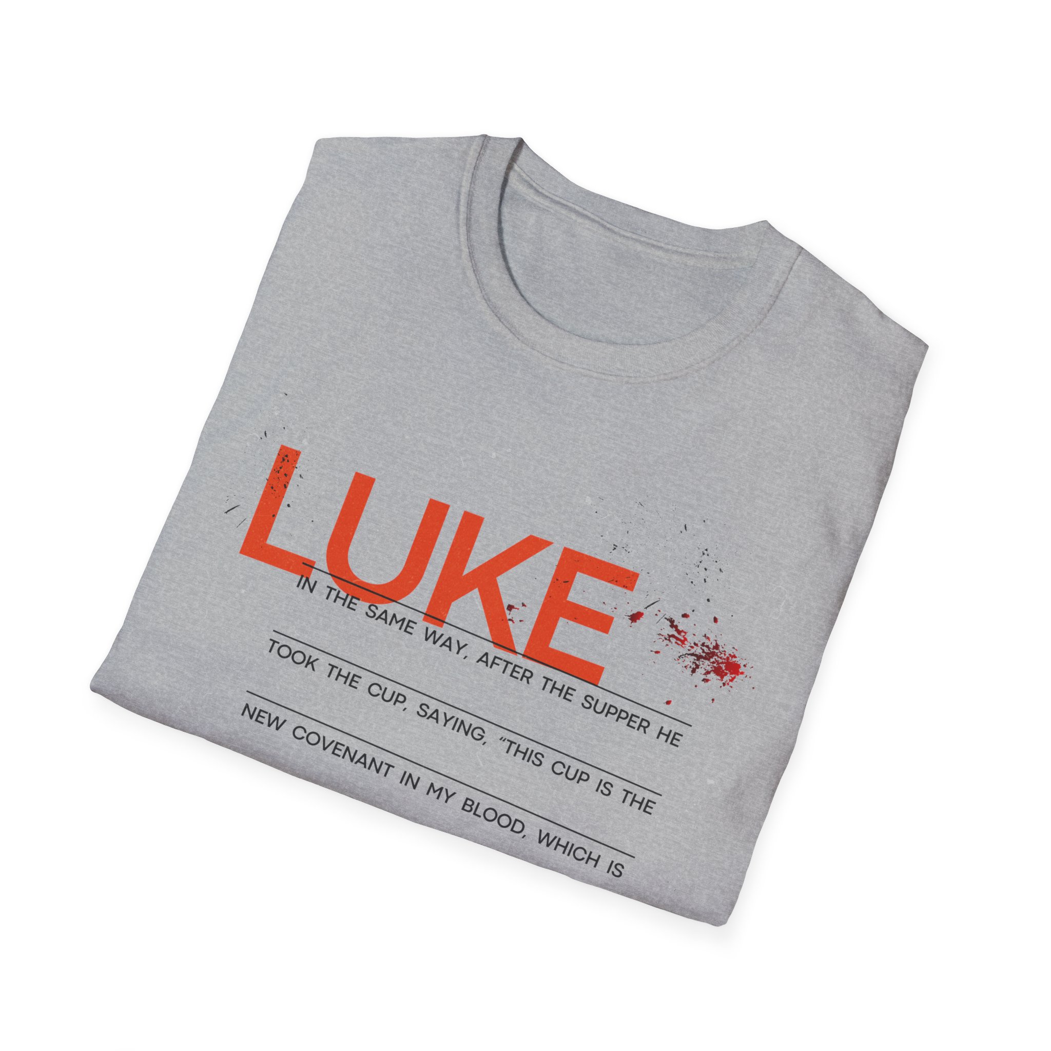 Luke 22:20 Unisex Soft Style Easter Christian T-Shirt - Image 25