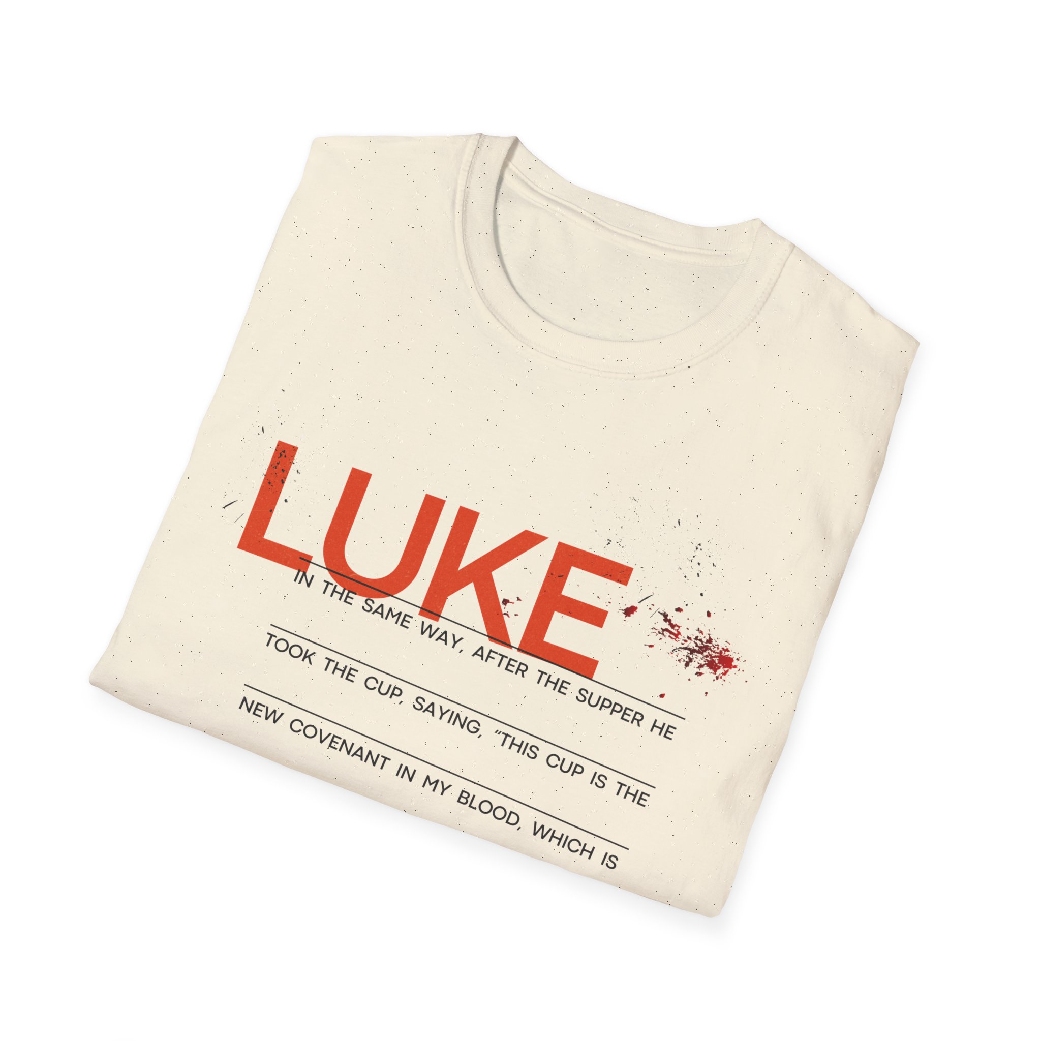 Luke 22:20 Unisex Soft Style Easter Christian T-Shirt - Image 32