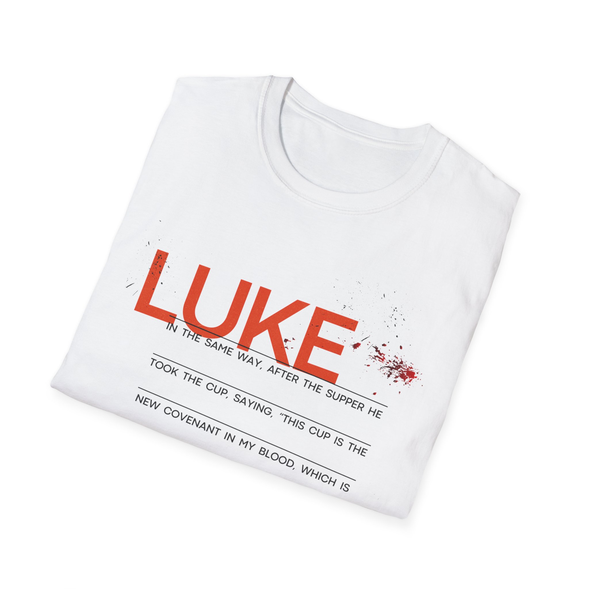 Luke 22:20 Unisex Soft Style Easter Christian T-Shirt - Image 11