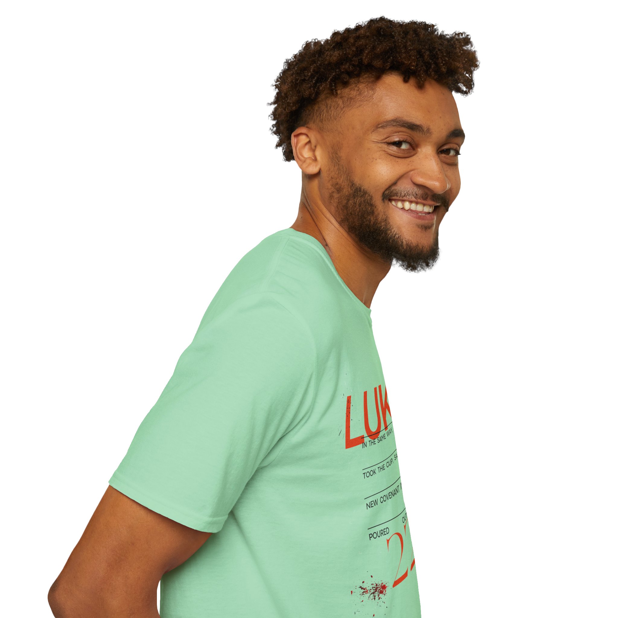 Luke 22:20 Unisex Soft Style Easter Christian T-Shirt - Image 49