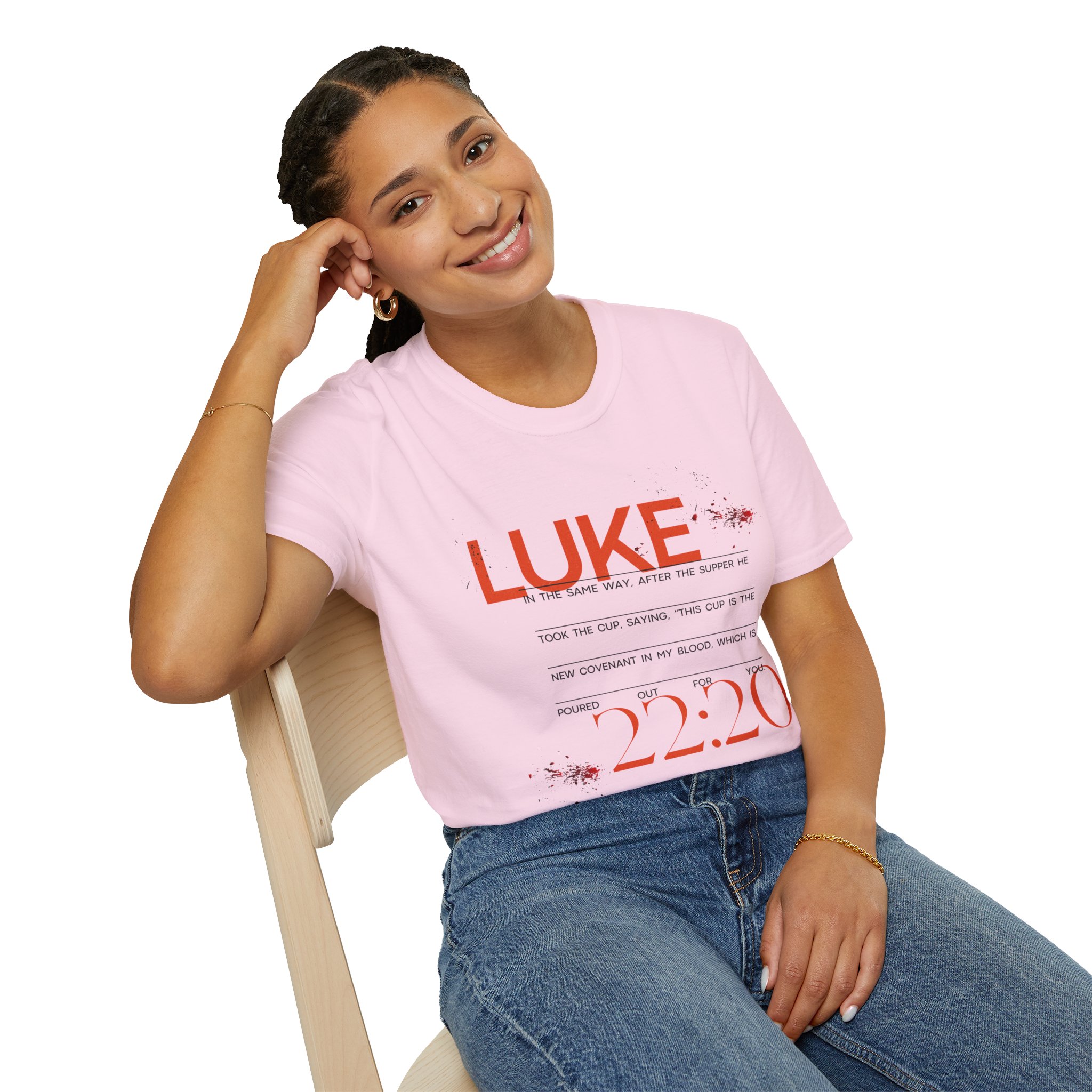 Luke 22:20 Unisex Soft Style Easter Christian T-Shirt - Image 7