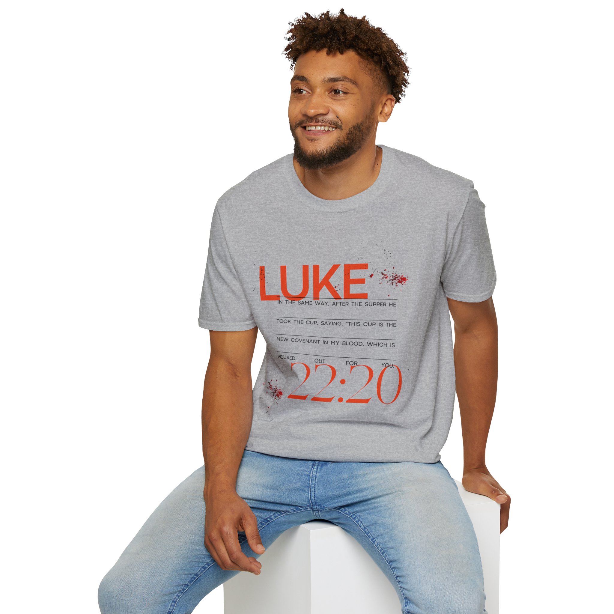Luke 22:20 Unisex Soft Style Easter Christian T-Shirt - Image 27
