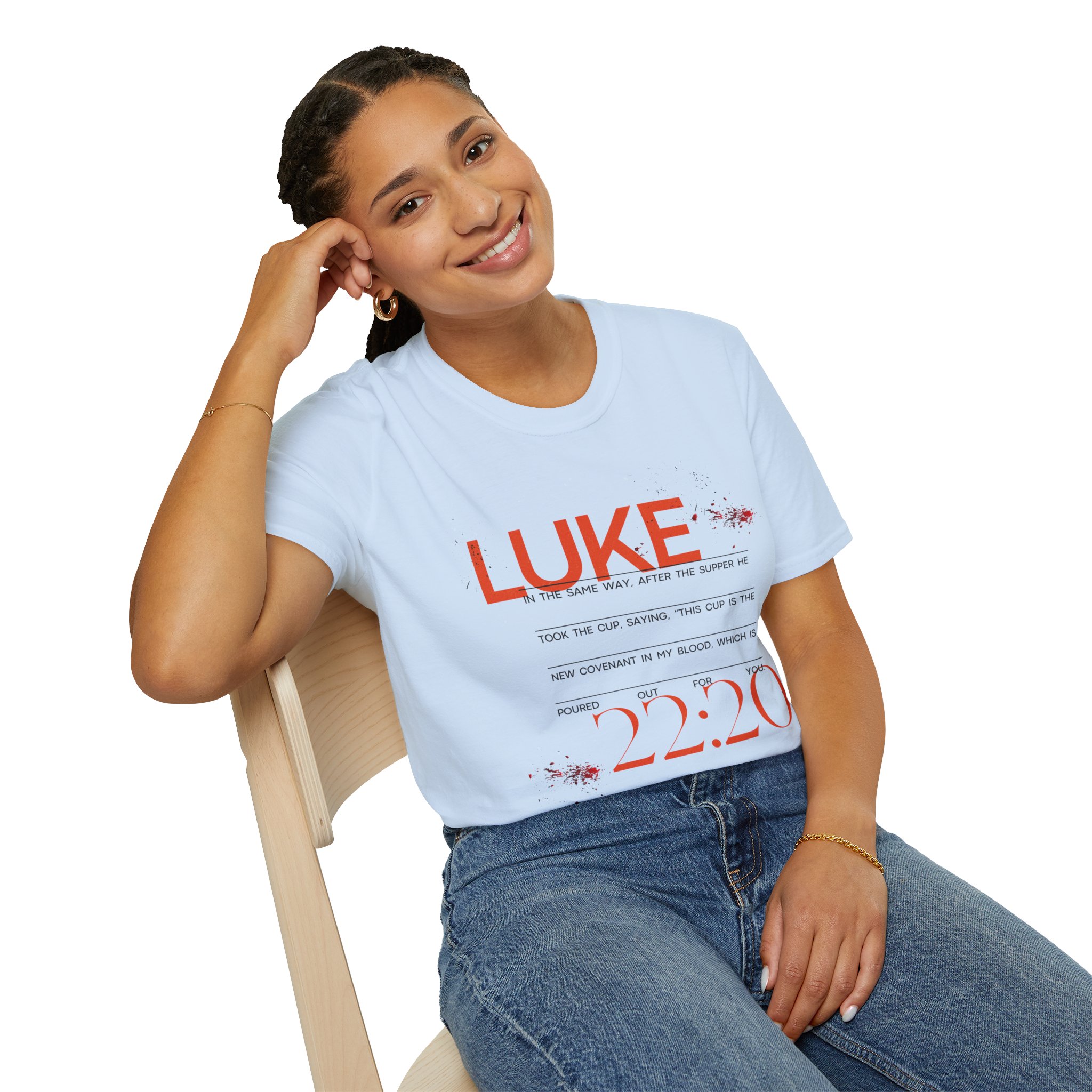 Luke 22:20 Unisex Soft Style Easter Christian T-Shirt - Image 8