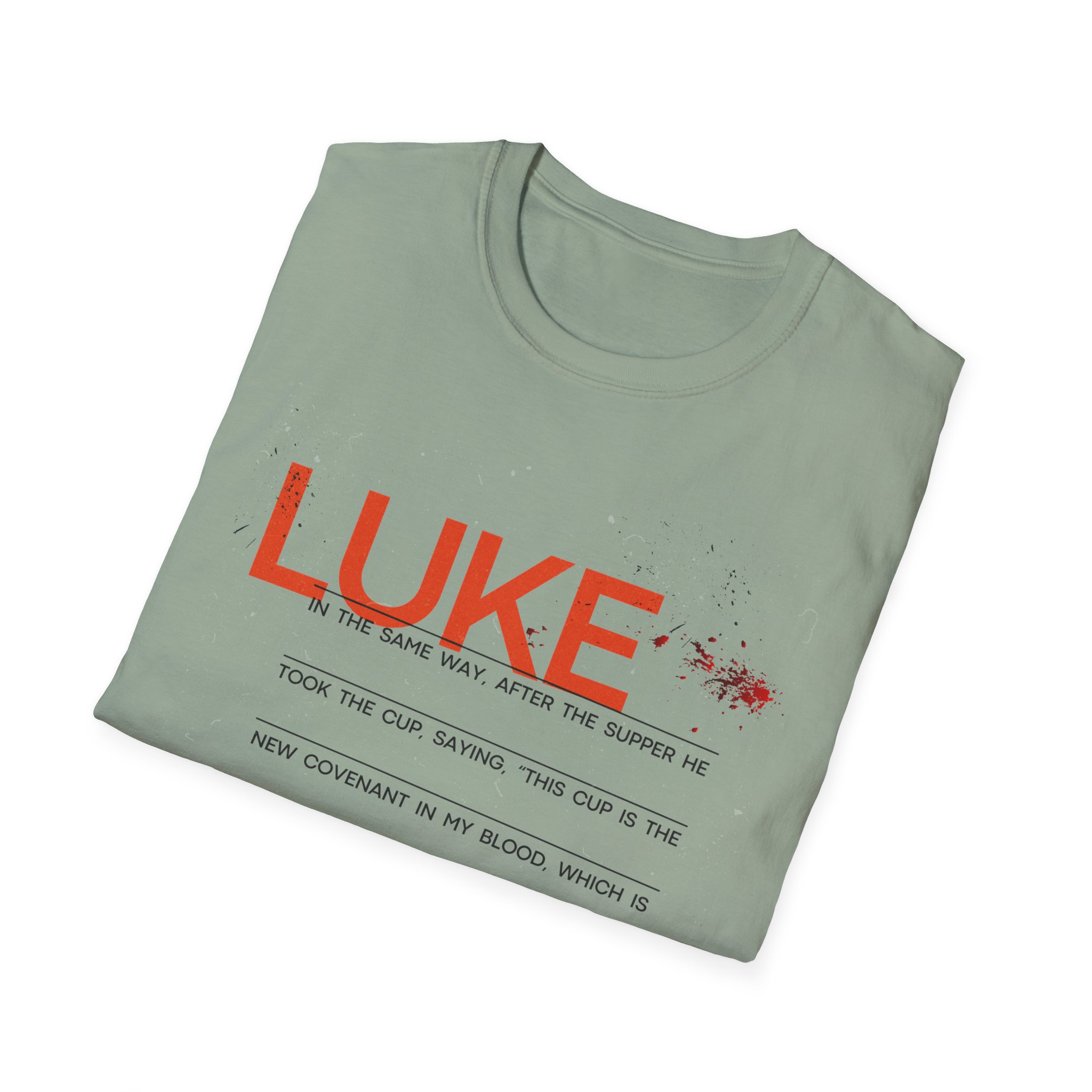 Luke 22:20 Unisex Soft Style Easter Christian T-Shirt - Image 39