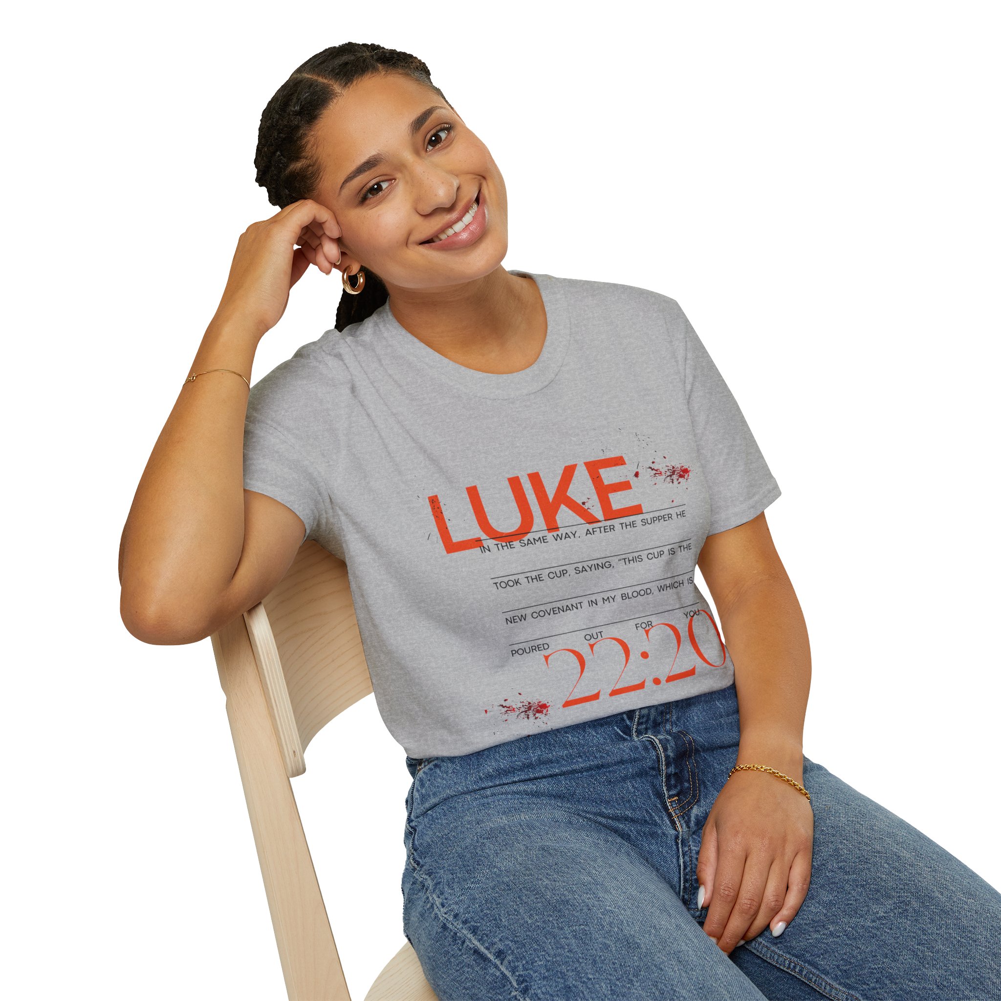Luke 22:20 Unisex Soft Style Easter Christian T-Shirt - Image 3