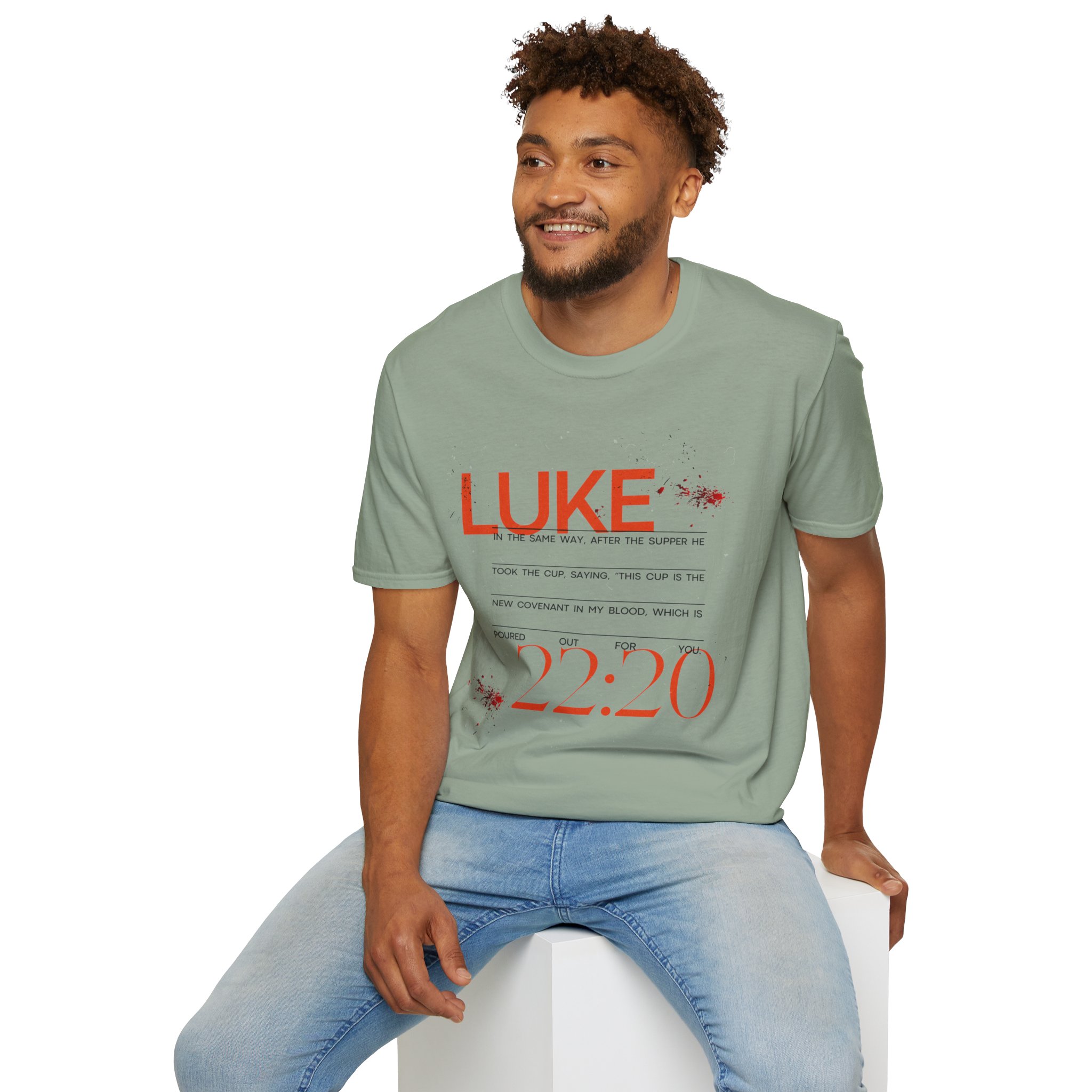 Luke 22:20 Unisex Soft Style Easter Christian T-Shirt - Image 41