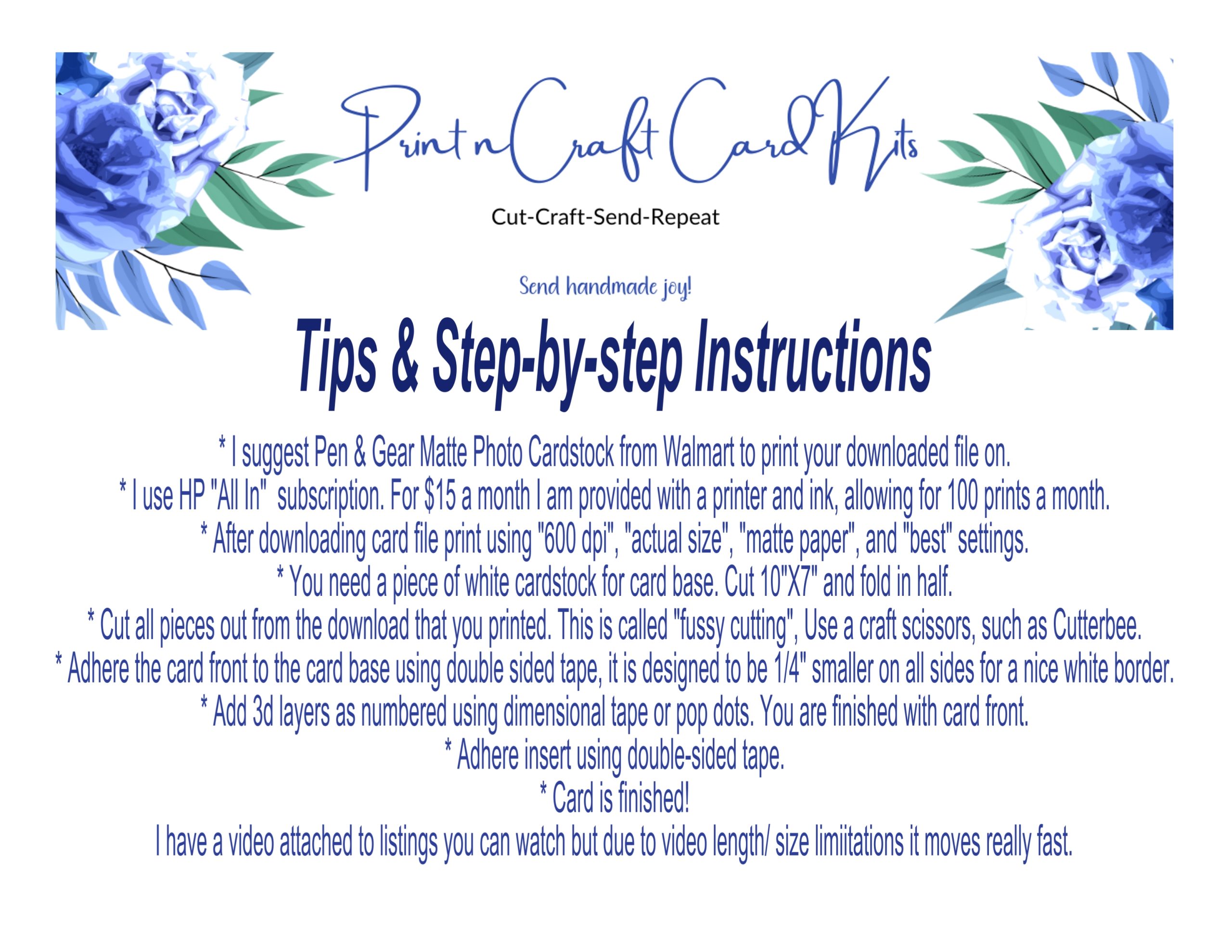 Craft n Print Card Kits Tips & How-To’s