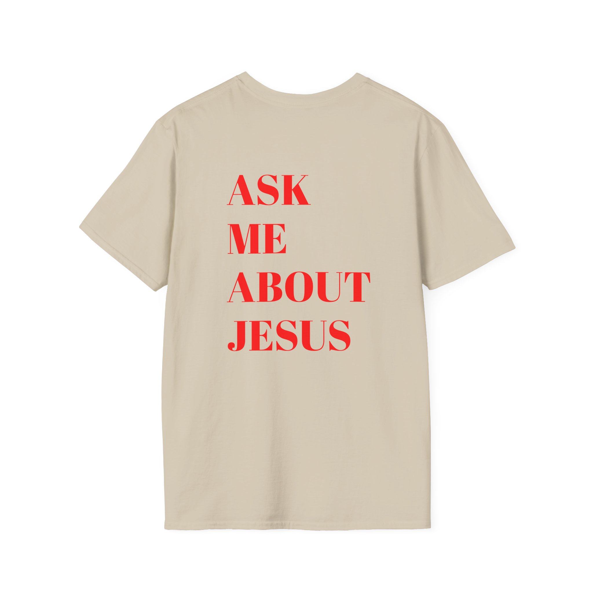 Ask Me About Jesus Unisex Softstyle T-Shirt - Image 3