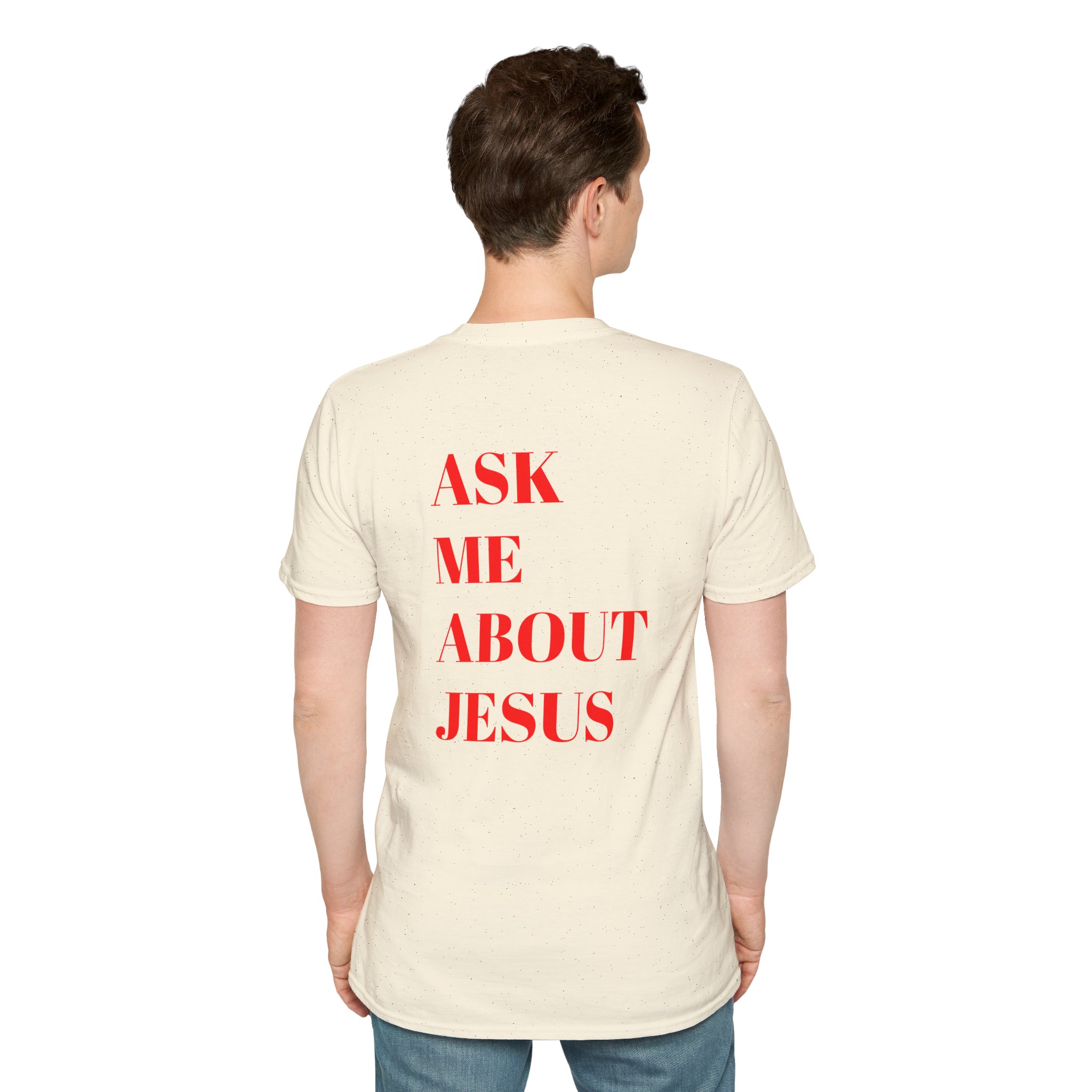 Ask Me About Jesus Unisex Softstyle T-Shirt - Image 43