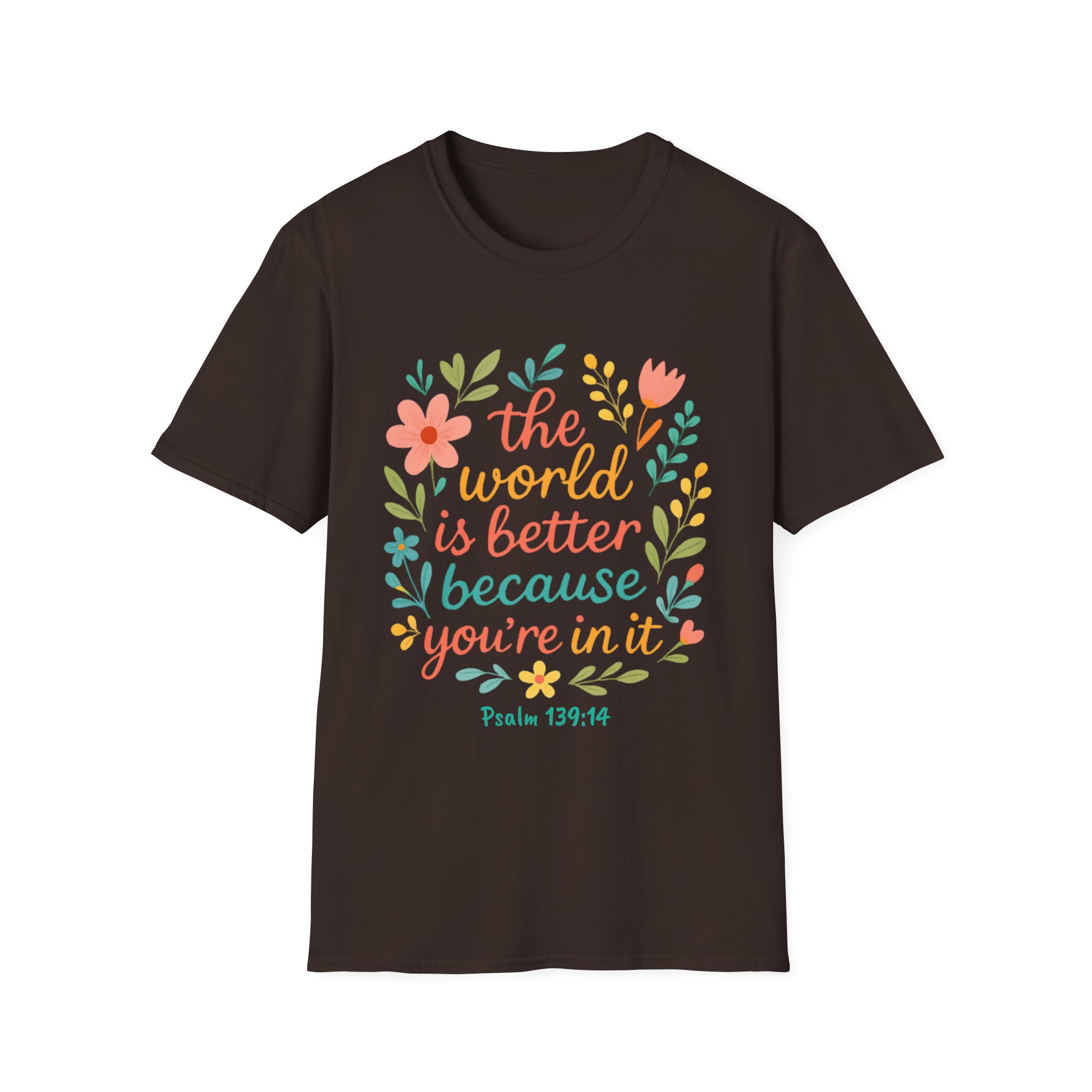 Personalized The World Is Better Because You’re In It Softstyle T-Shirt - Image 2