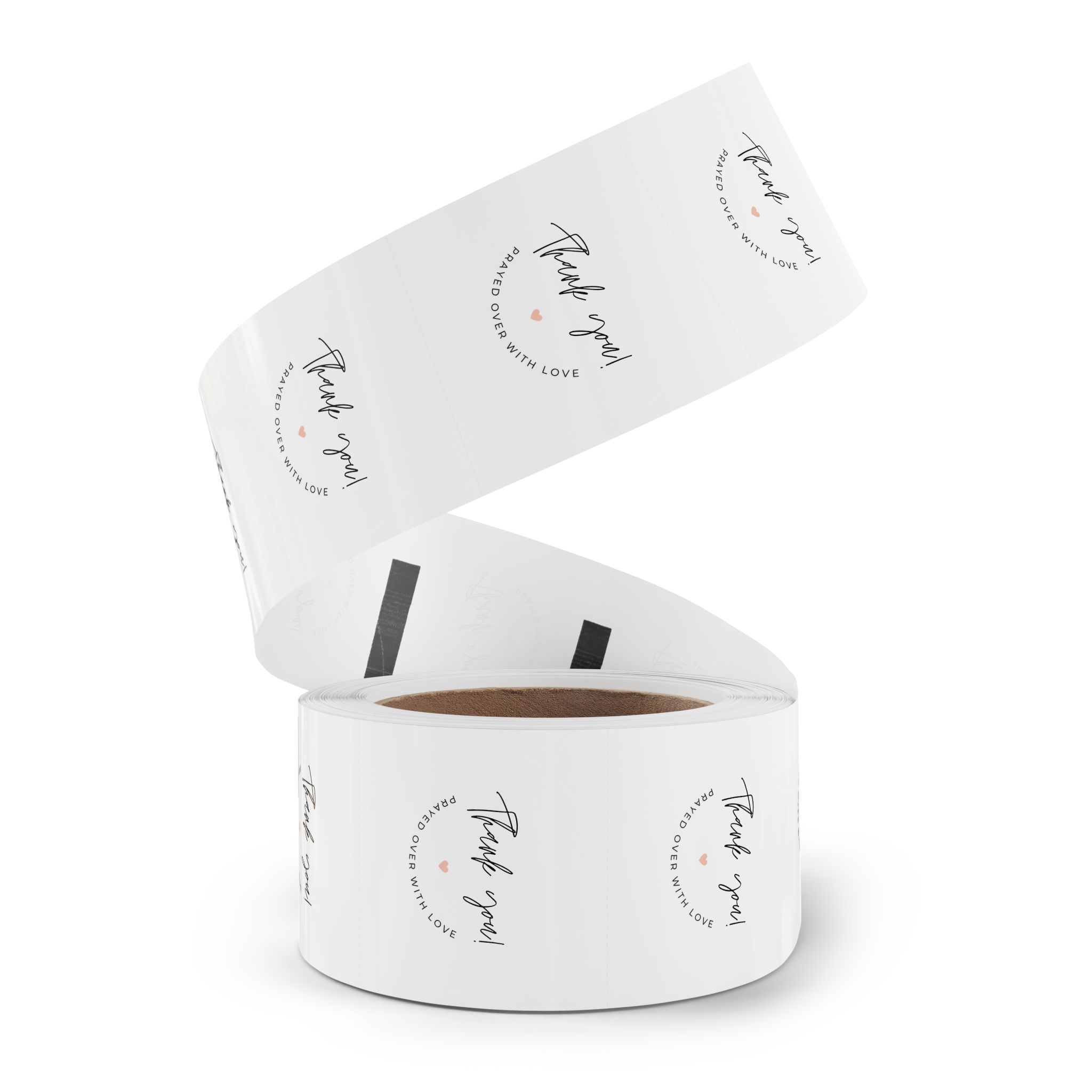 “Thank You! Prayed Over with Love” – Round Sticker Label Roll for Christian Small Business Packaging - Image 38