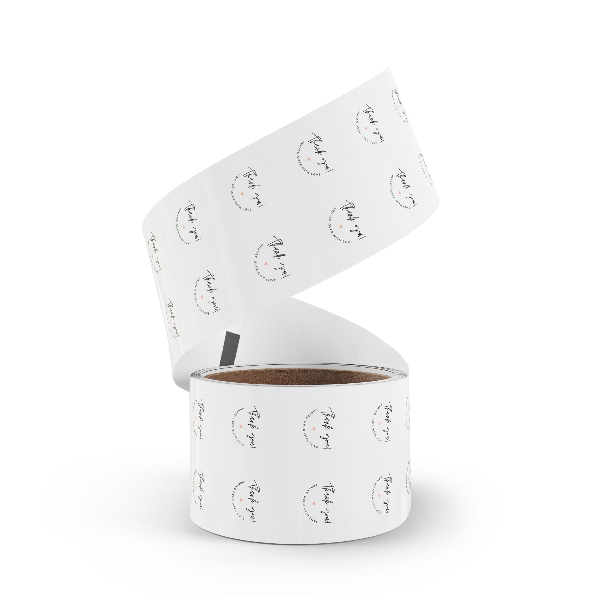 “Thank You! Prayed Over with Love” – Round Sticker Label Roll for Christian Small Business Packaging - Image 31