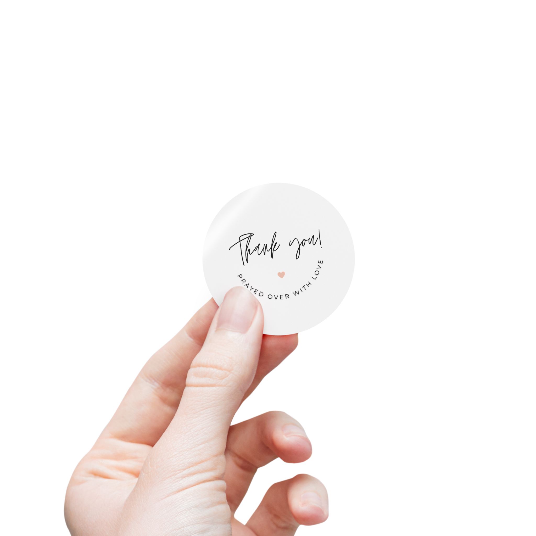 “Thank You! Prayed Over with Love” – Round Sticker Label Roll for Christian Small Business Packaging - Image 21