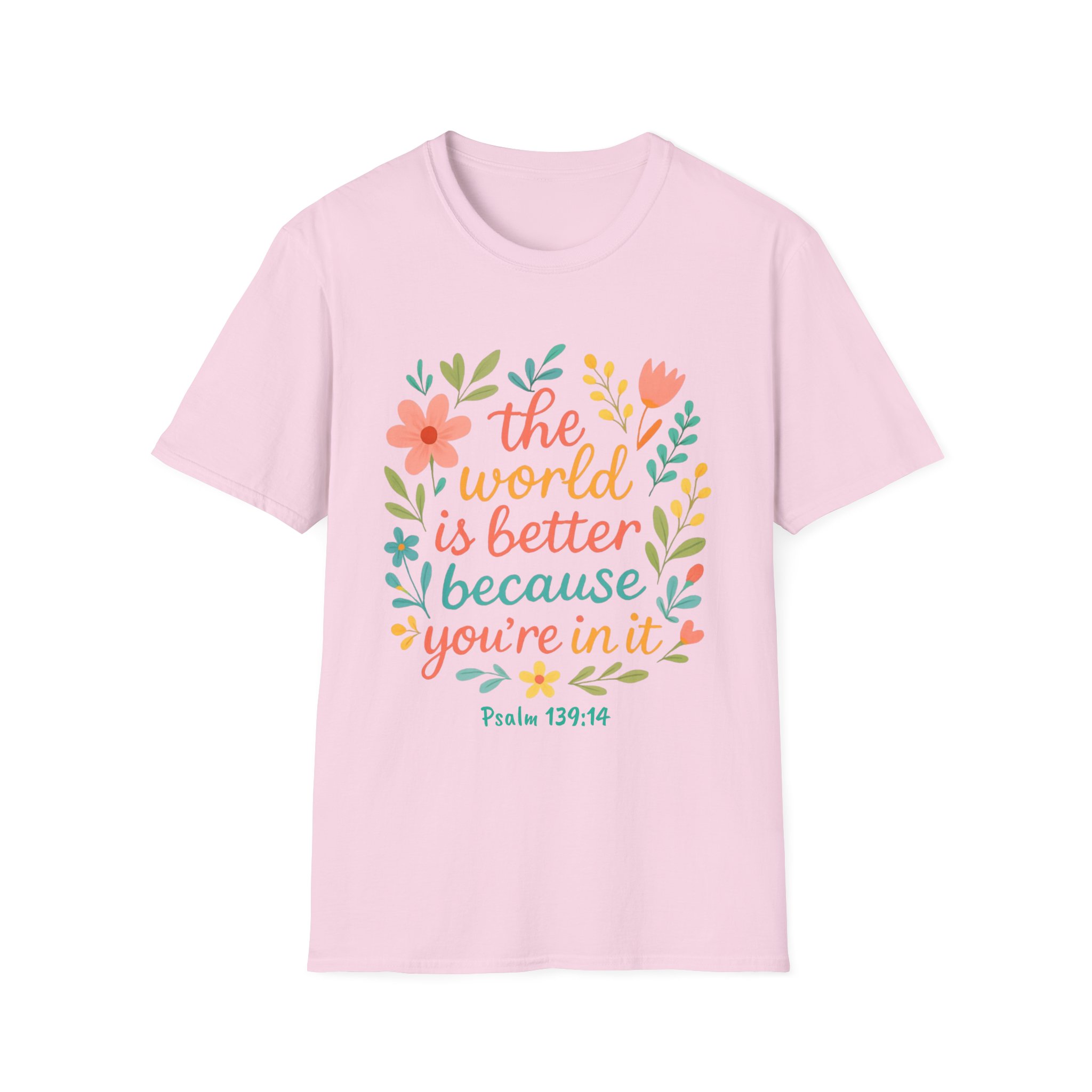 Personalized The World Is Better Because You’re In It Softstyle T-Shirt - Image 10