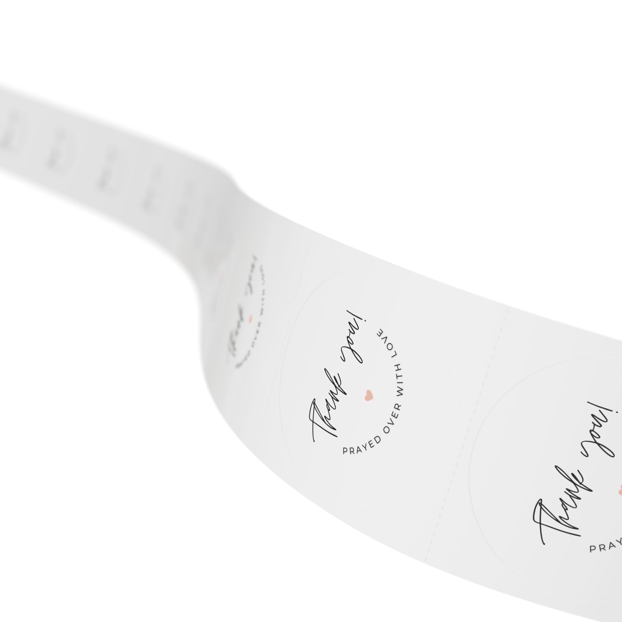“Thank You! Prayed Over with Love” – Round Sticker Label Roll for Christian Small Business Packaging - Image 19
