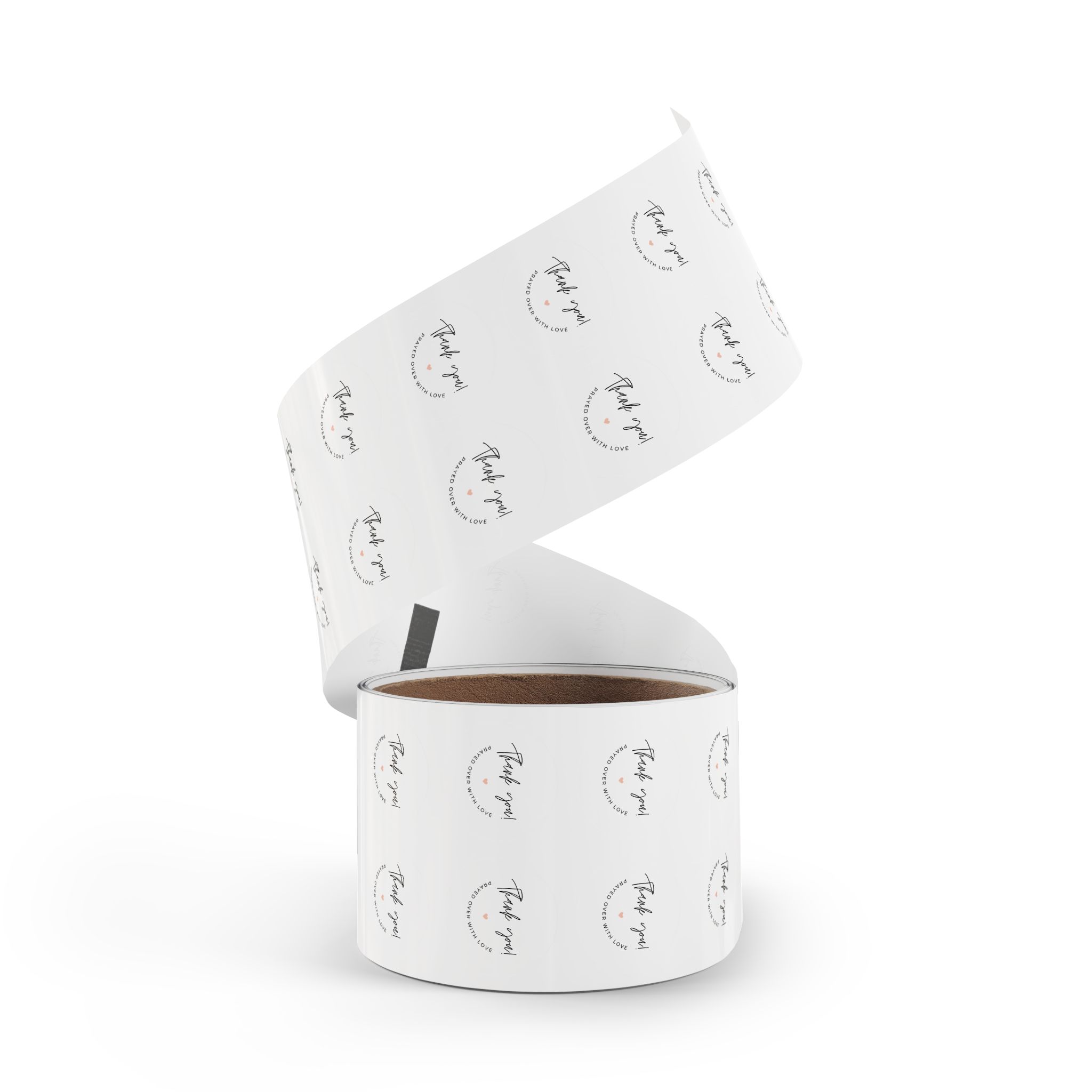 “Thank You! Prayed Over with Love” – Round Sticker Label Roll for Christian Small Business Packaging - Image 10
