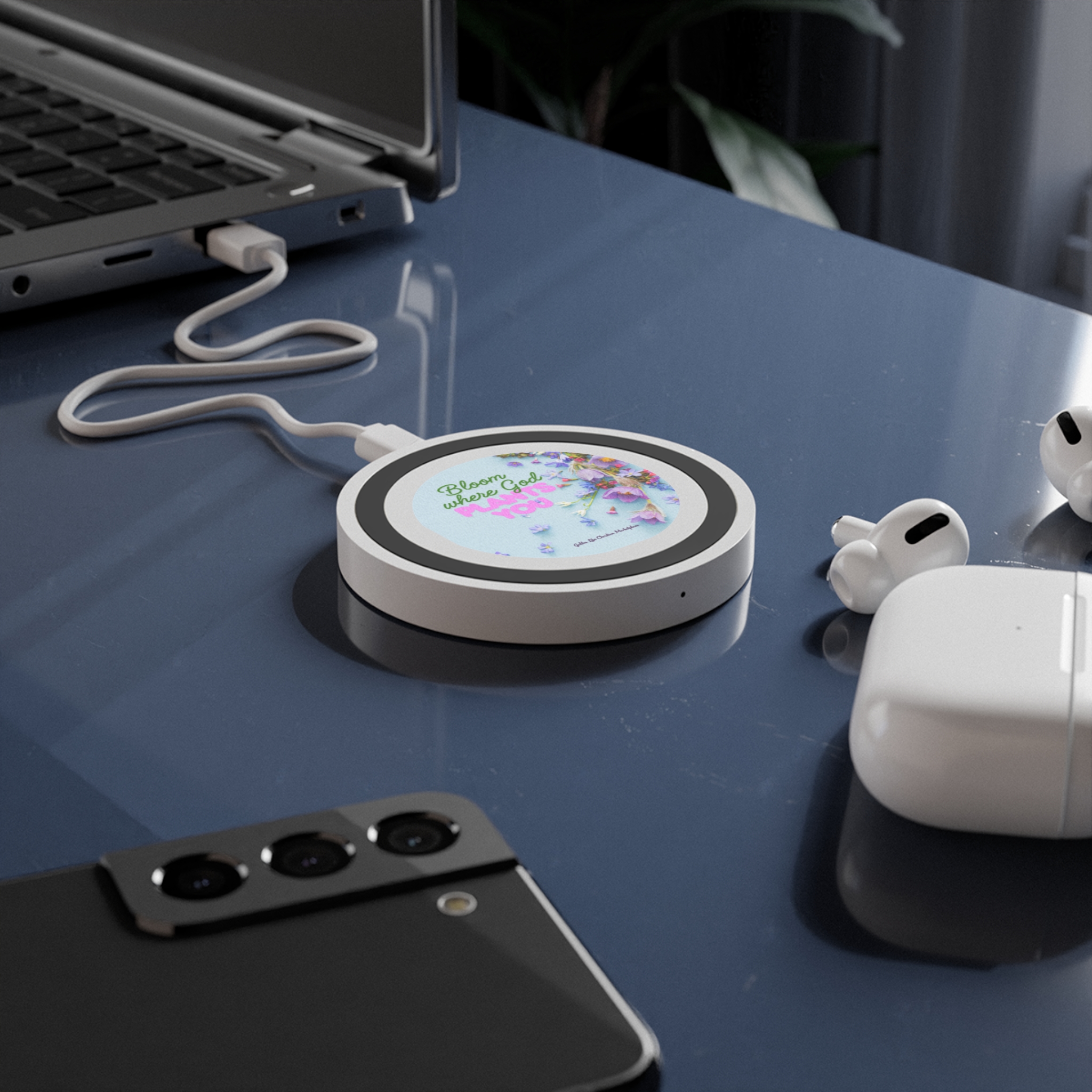 Bloom Where God Plants You Quake Wireless Charging Pad - Image 12