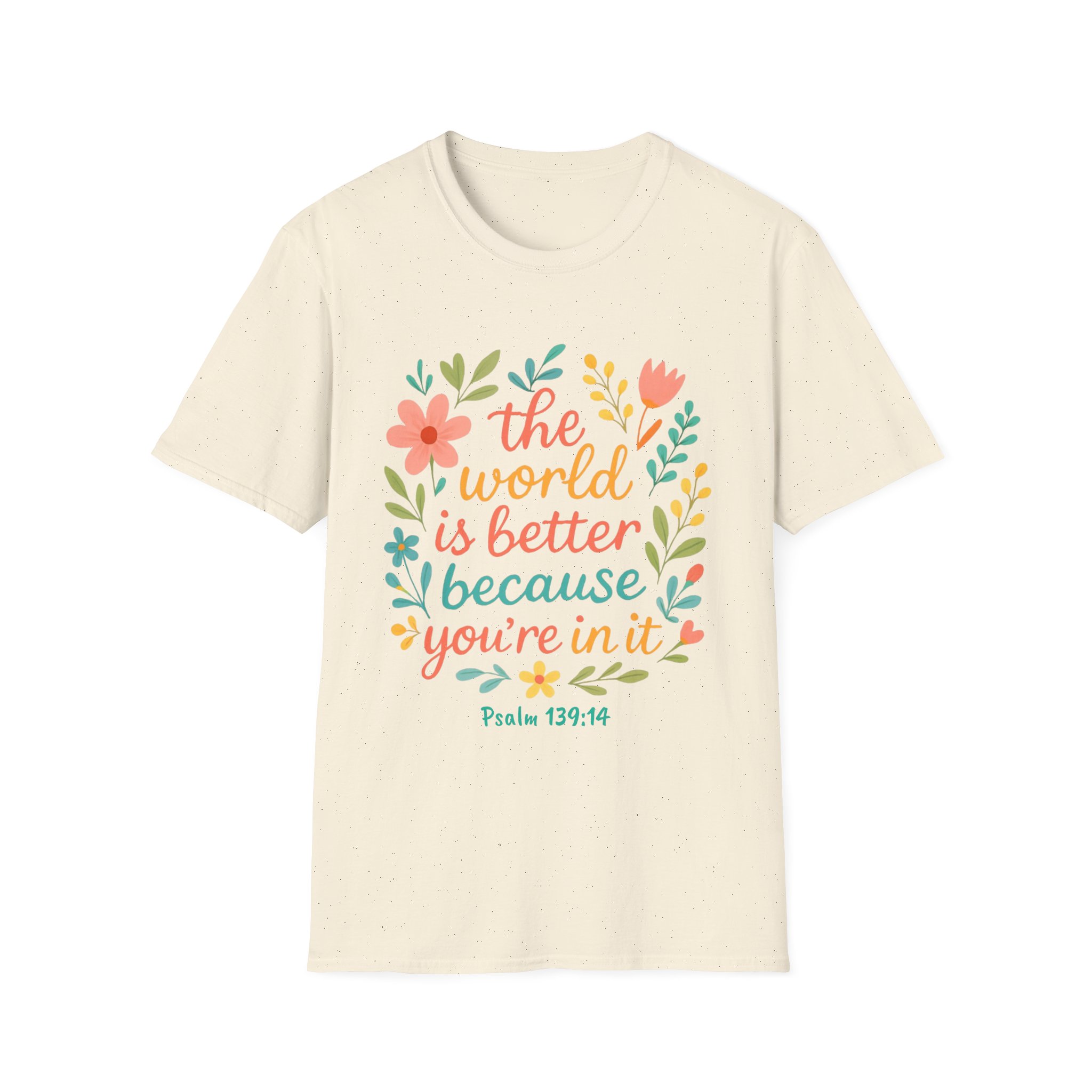 Personalized The World Is Better Because You’re In It Softstyle T-Shirt - Image 50