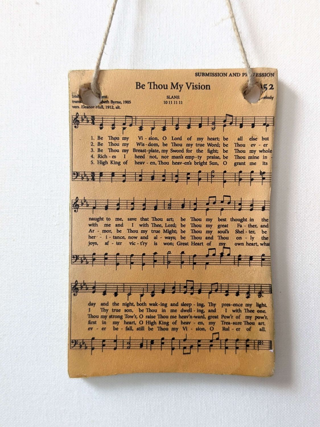 Be Thou My Vision Vintage Style Hymn Ornament - Image 2