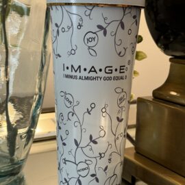 Fruit of the Spirit Tumbler by IMAGE/I minus Almighty God equal 0 brand.