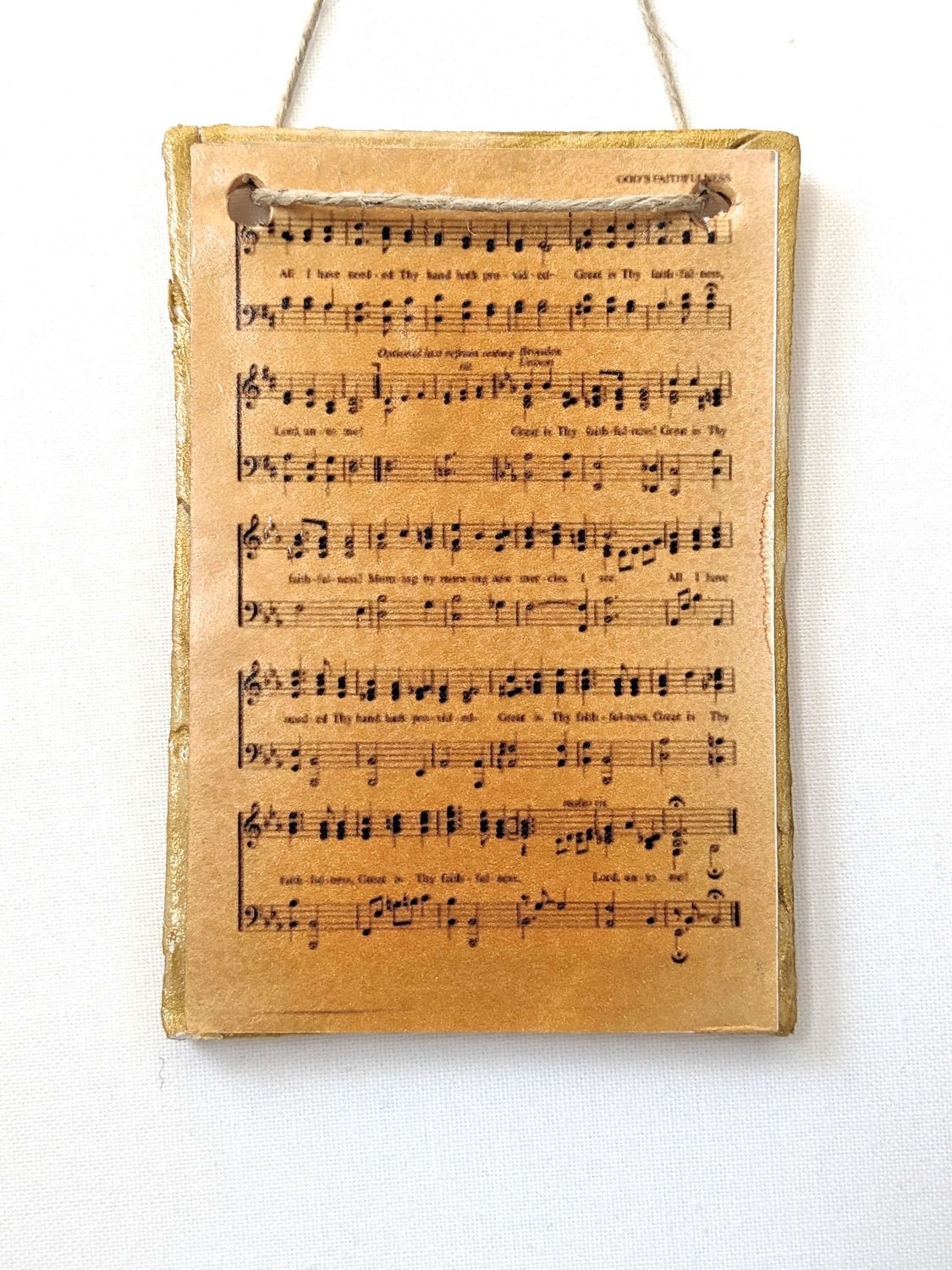 Great is Thy Faithfulness Vintage Hymn Ornament - Image 3