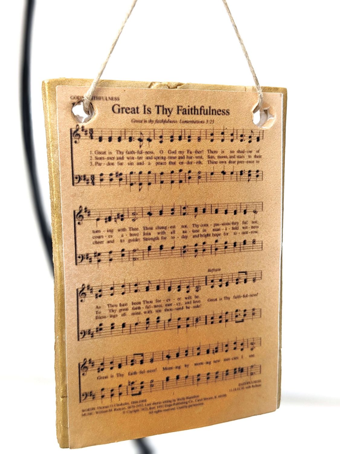 Great is Thy Faithfulness Vintage Hymn Ornament