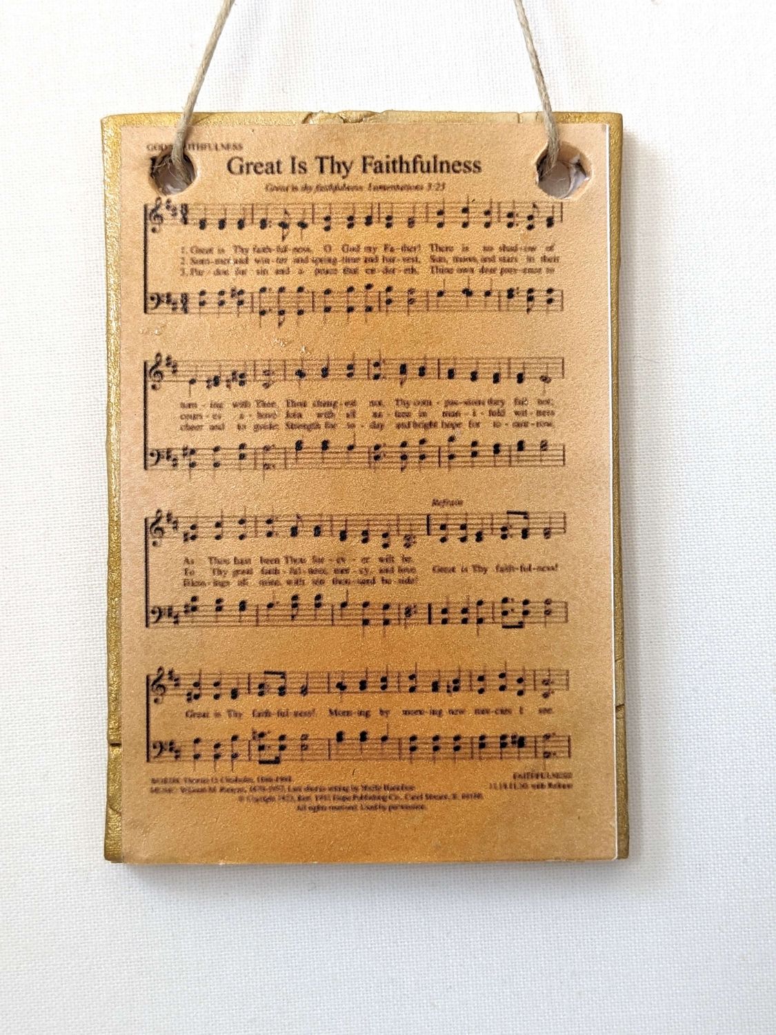 Great is Thy Faithfulness Vintage Hymn Ornament - Image 2