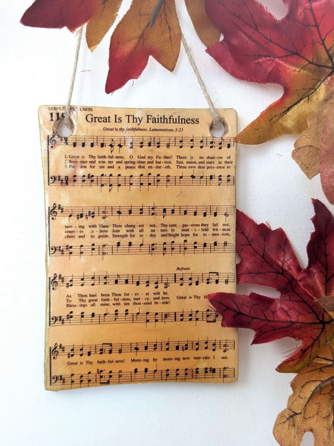 Great is Thy Faithfulness Vintage Hymn Ornament - Image 5