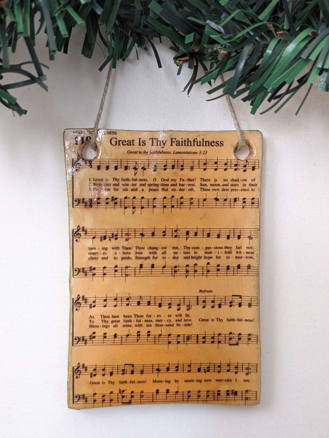 Great is Thy Faithfulness Vintage Hymn Ornament - Image 6